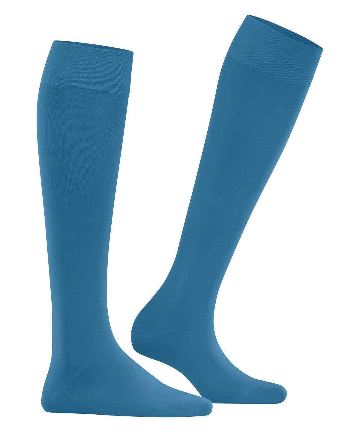 Skarpetki Falke Cotton Touch Knee-high Socks Damskie Niebieskie | YPATRO-350