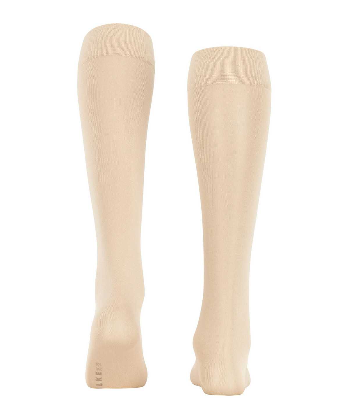 Skarpetki Falke Cotton Touch Knee-high Socks Damskie Beżowe | YKBDHV-053