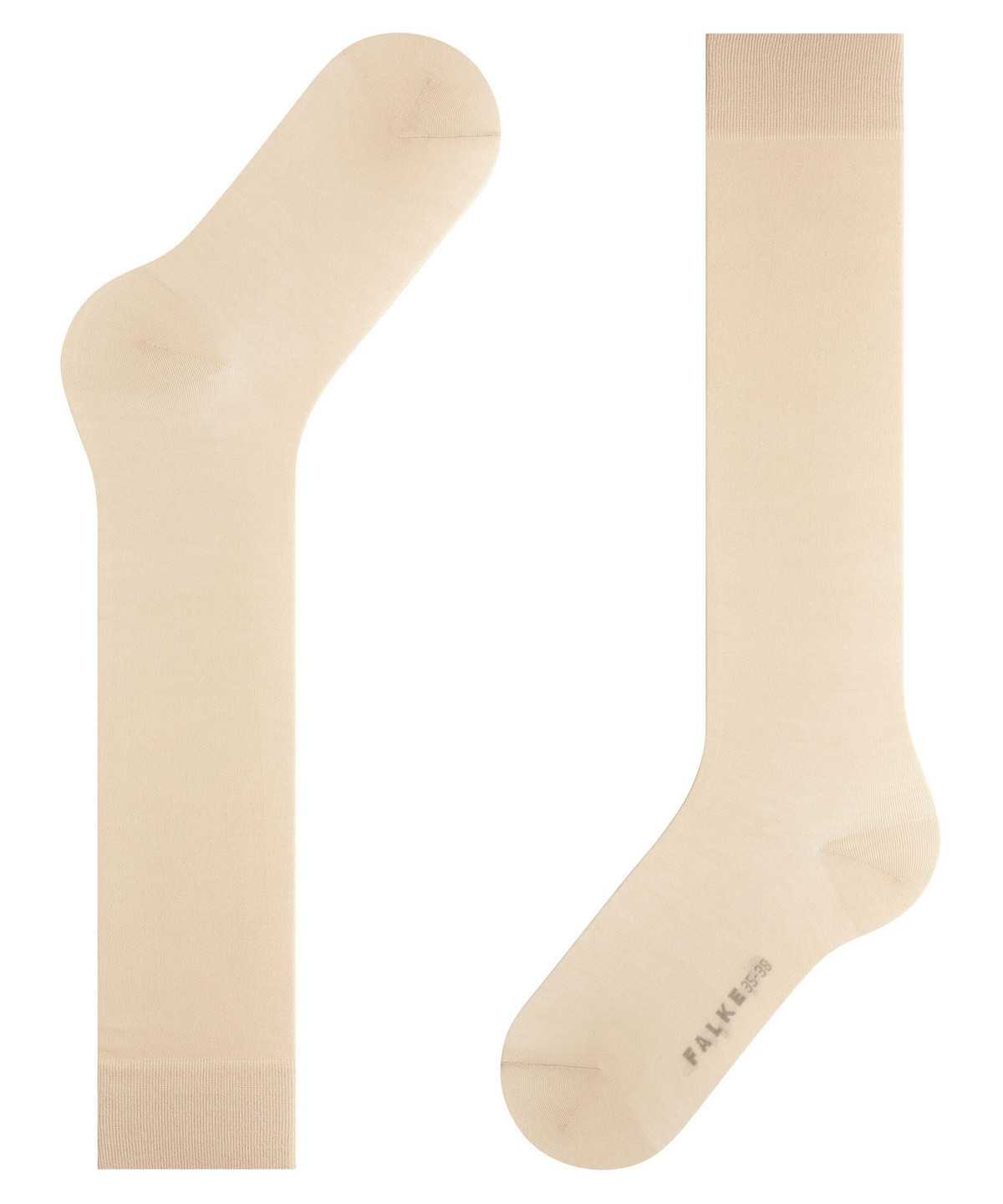 Skarpetki Falke Cotton Touch Knee-high Socks Damskie Beżowe | YKBDHV-053