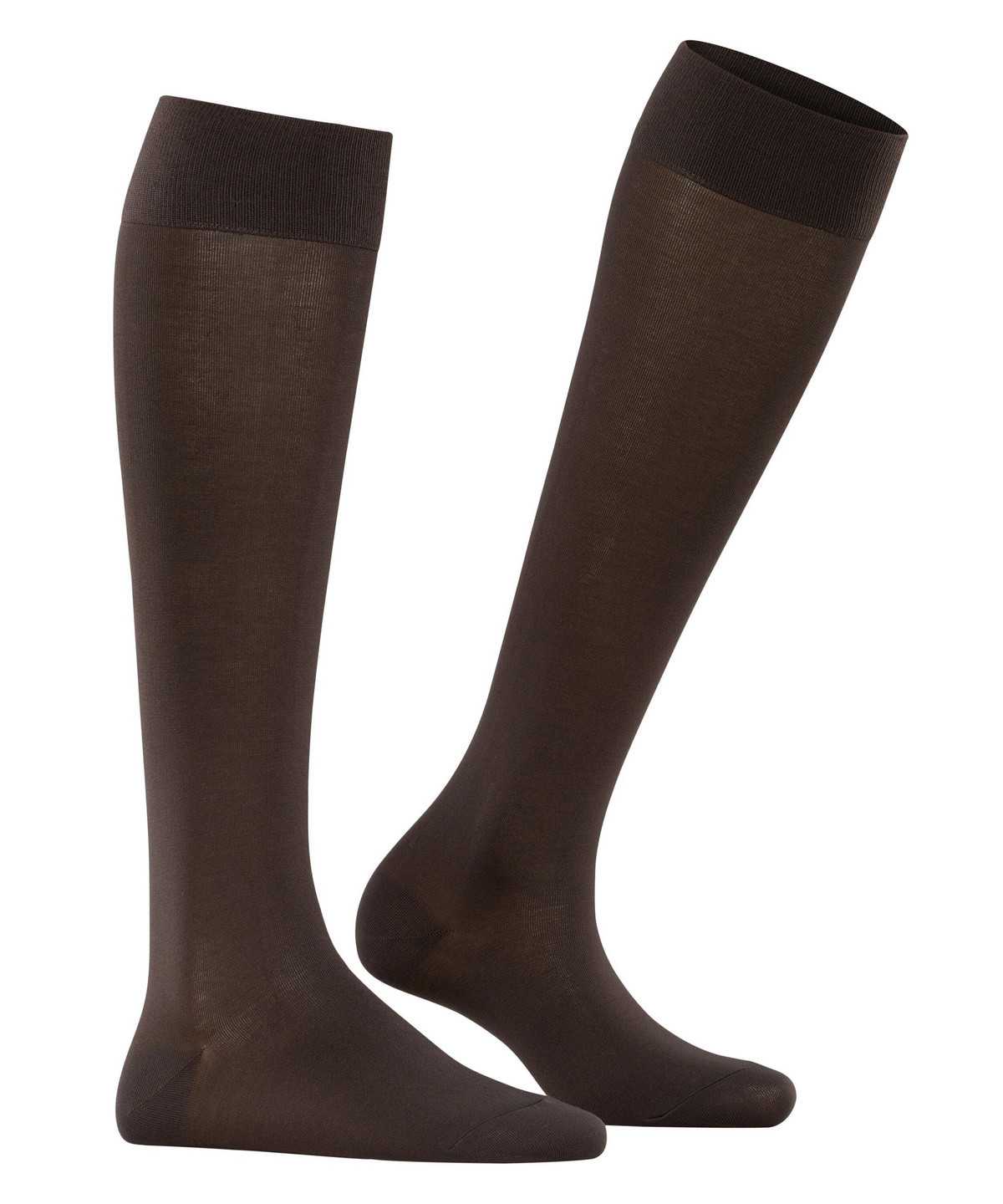 Skarpetki Falke Cotton Touch Knee-high Socks Damskie Brązowe | CWGUKD-165