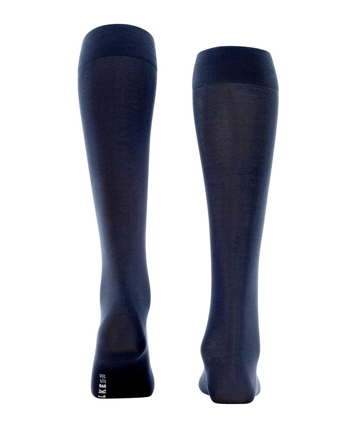 Skarpetki Falke Cotton Touch Knee-high Socks Damskie Niebieskie | PXJYBH-207