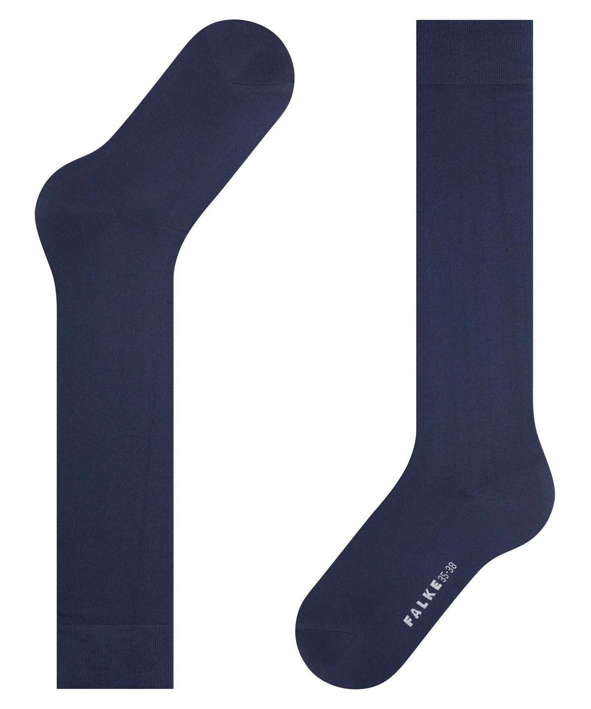 Skarpetki Falke Cotton Touch Knee-high Socks Damskie Niebieskie | PXJYBH-207