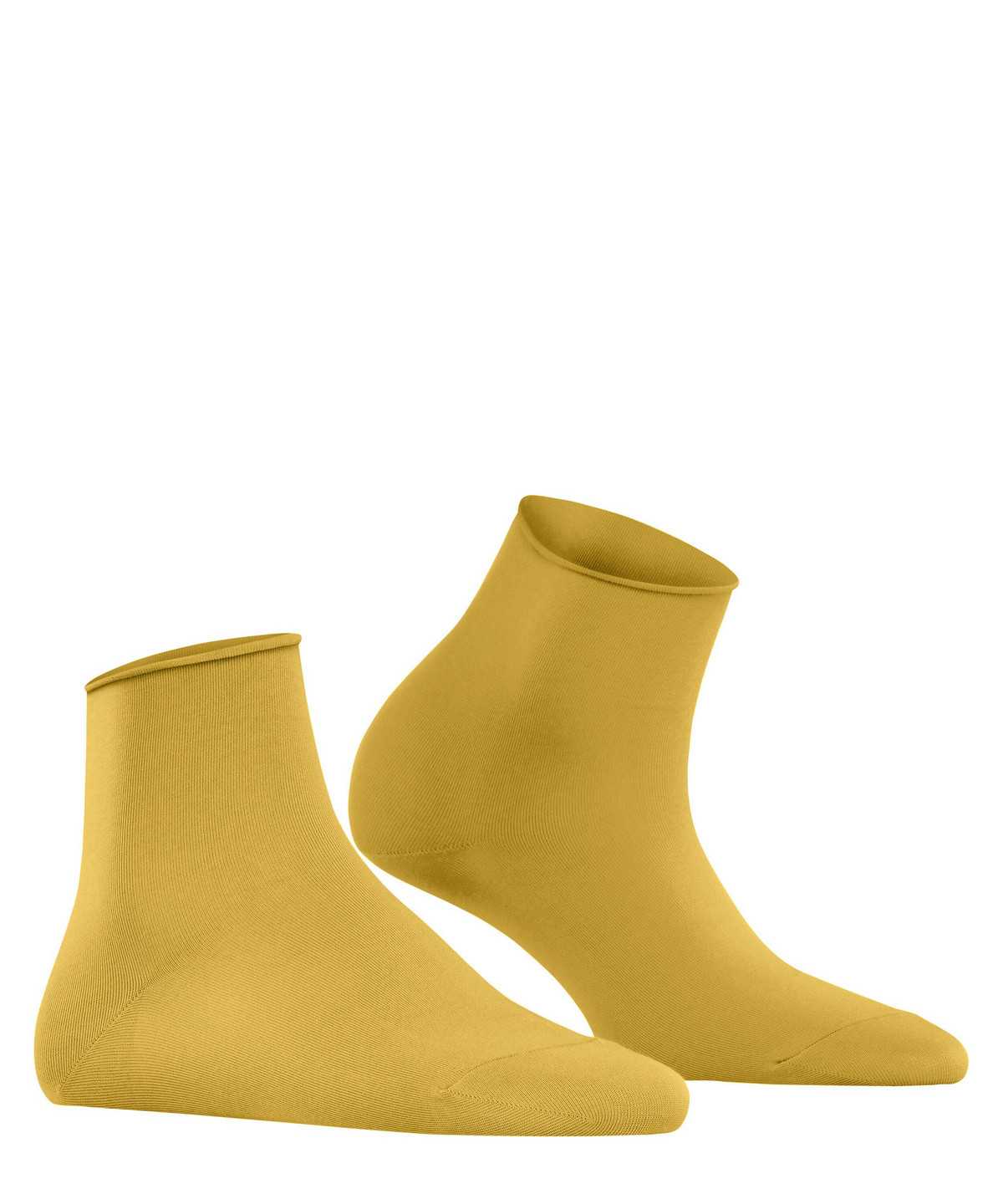 Skarpetki Falke Cotton Touch Short sock Damskie Żółte | NCMBYG-608