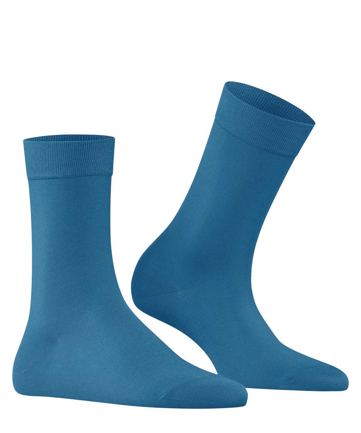 Skarpetki Falke Cotton Touch Socks Damskie Niebieskie | VXEMPU-317