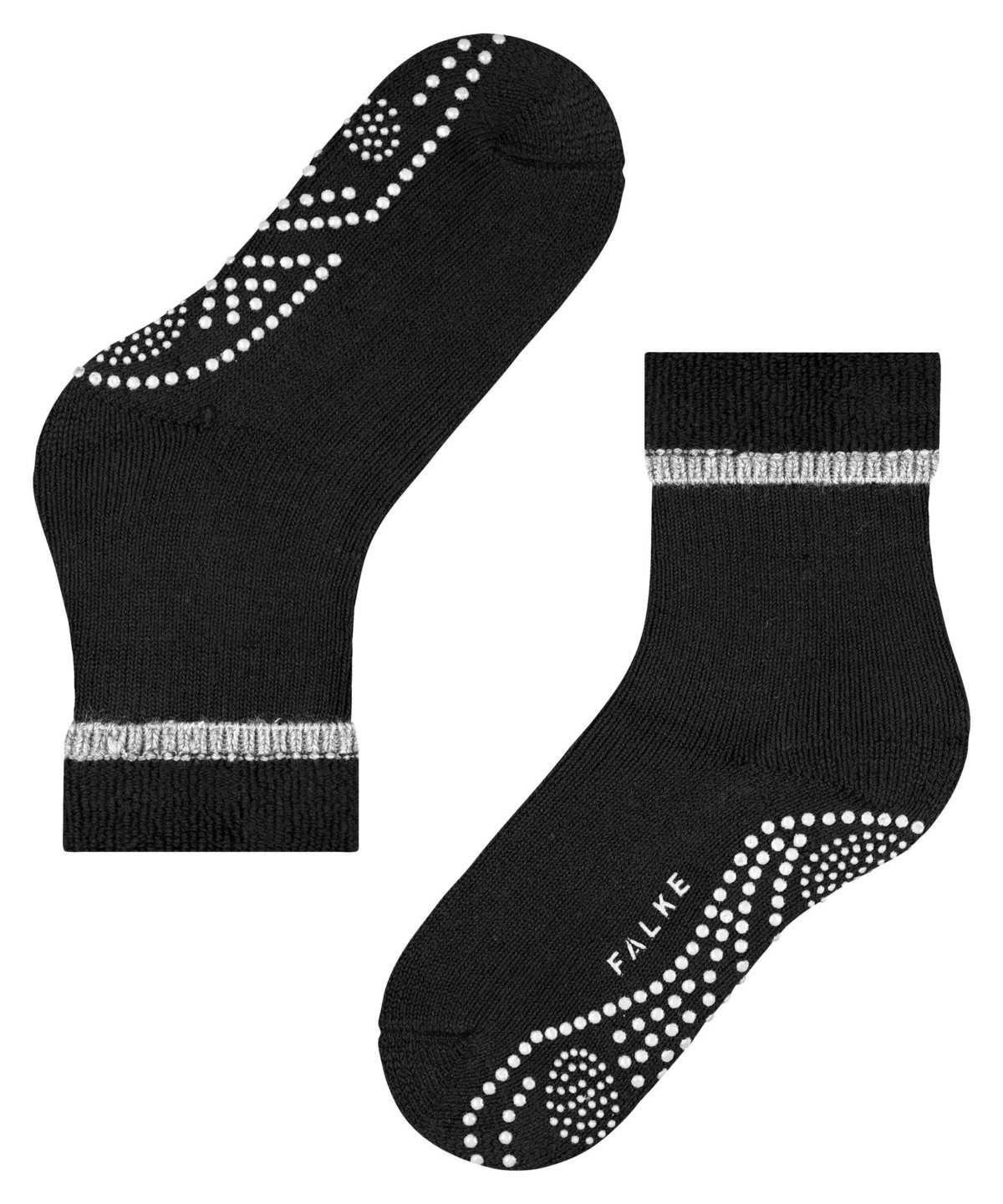 Skarpetki Falke Cuddle Pads House socks Damskie Czarne | HRPYON-823