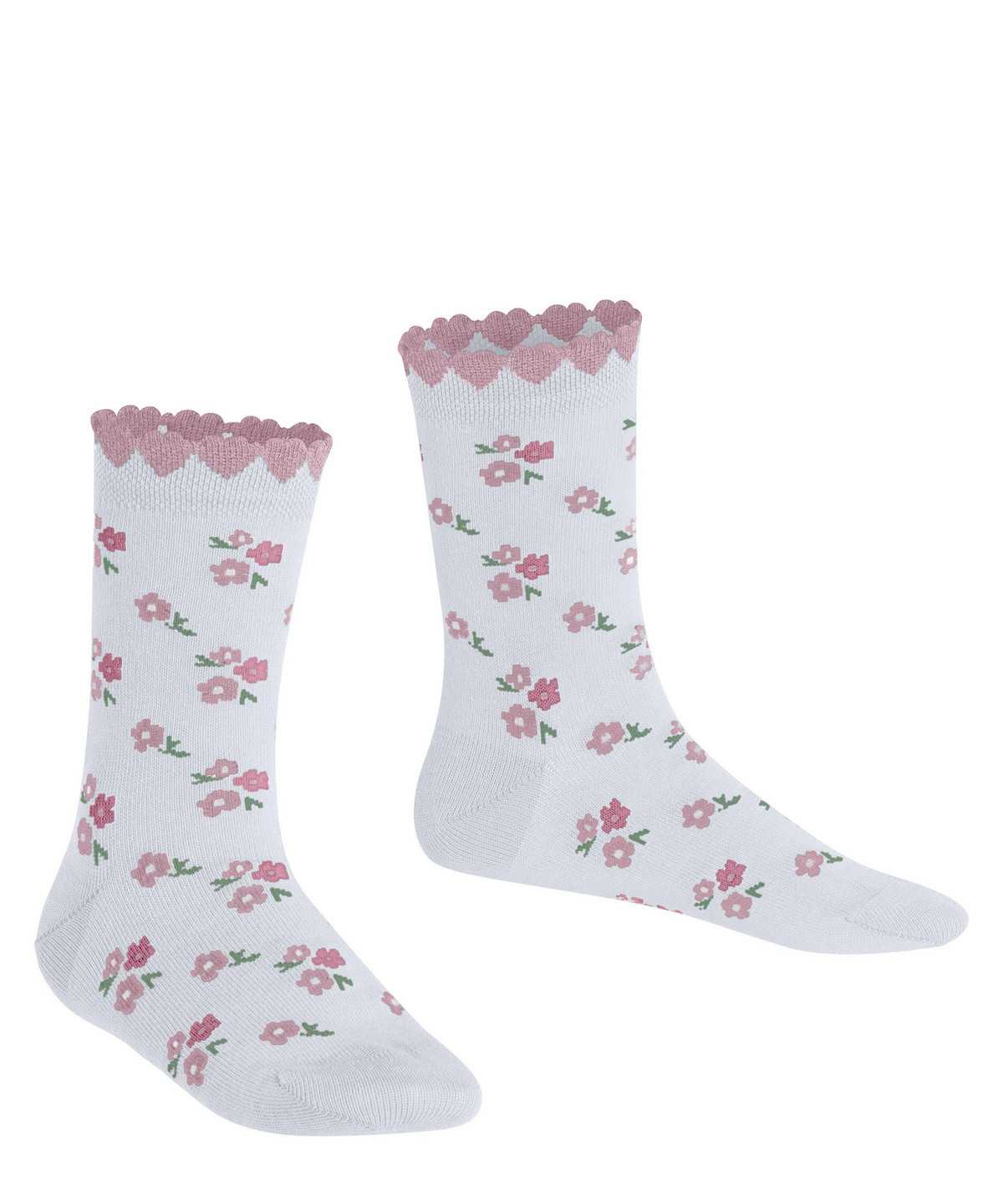 Skarpetki Falke Ditsy Flowers Socks Dziecięce Białe | BUDREN-361