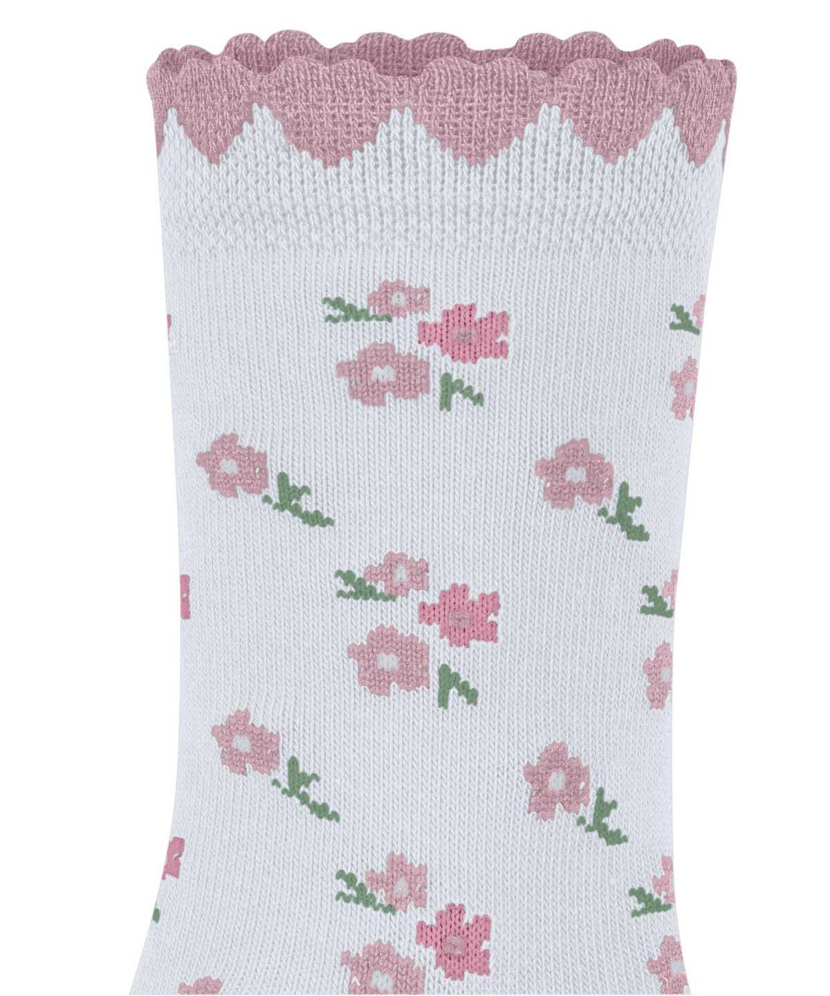 Skarpetki Falke Ditsy Flowers Socks Dziecięce Białe | BUDREN-361