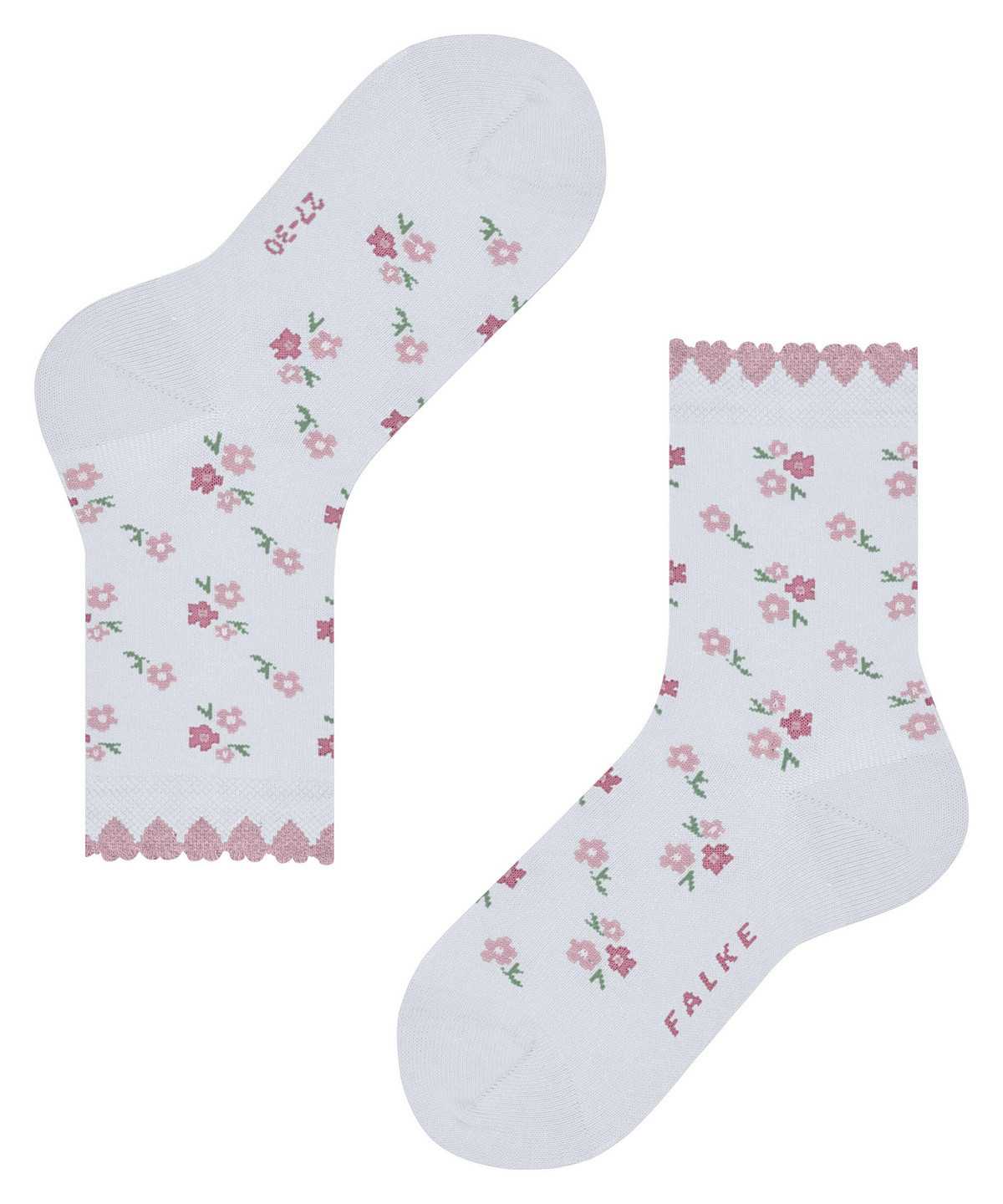 Skarpetki Falke Ditsy Flowers Socks Dziecięce Białe | BUDREN-361