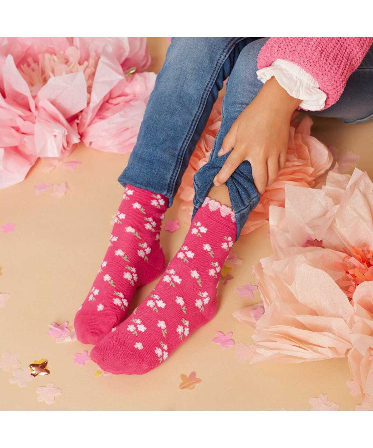 Skarpetki Falke Ditsy Flowers Socks Dziecięce Białe | BUDREN-361