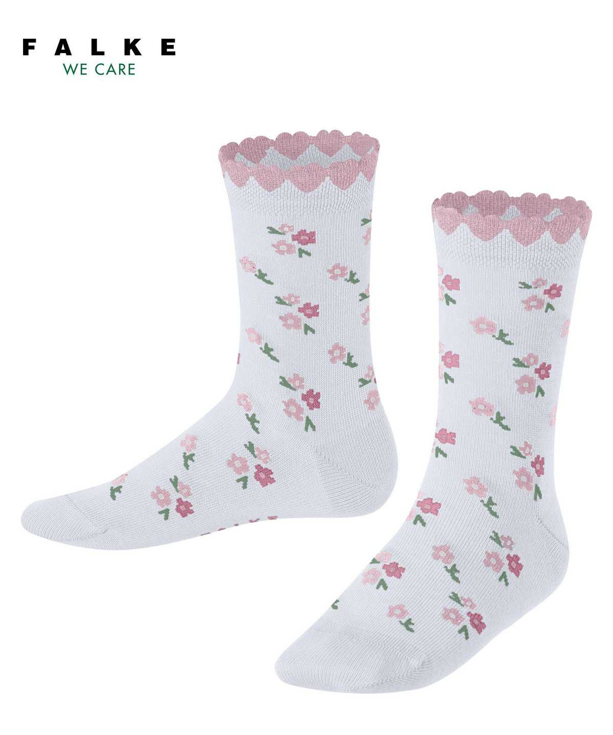 Skarpetki Falke Ditsy Flowers Socks Dziecięce Białe | BUDREN-361