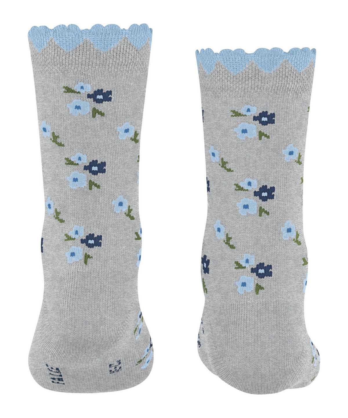 Skarpetki Falke Ditsy Flowers Socks Dziecięce Szare | LEHJUY-427