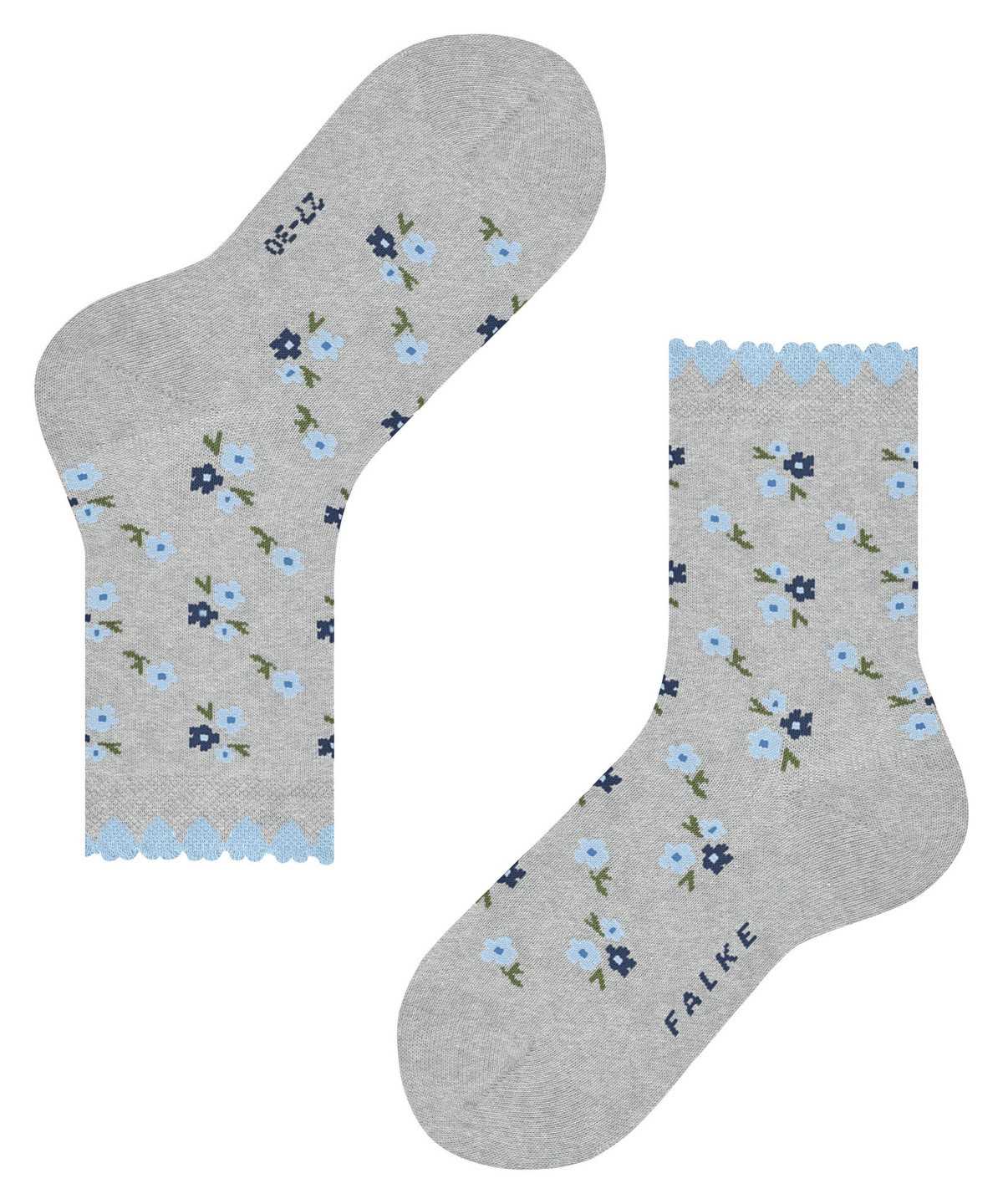 Skarpetki Falke Ditsy Flowers Socks Dziecięce Szare | LEHJUY-427