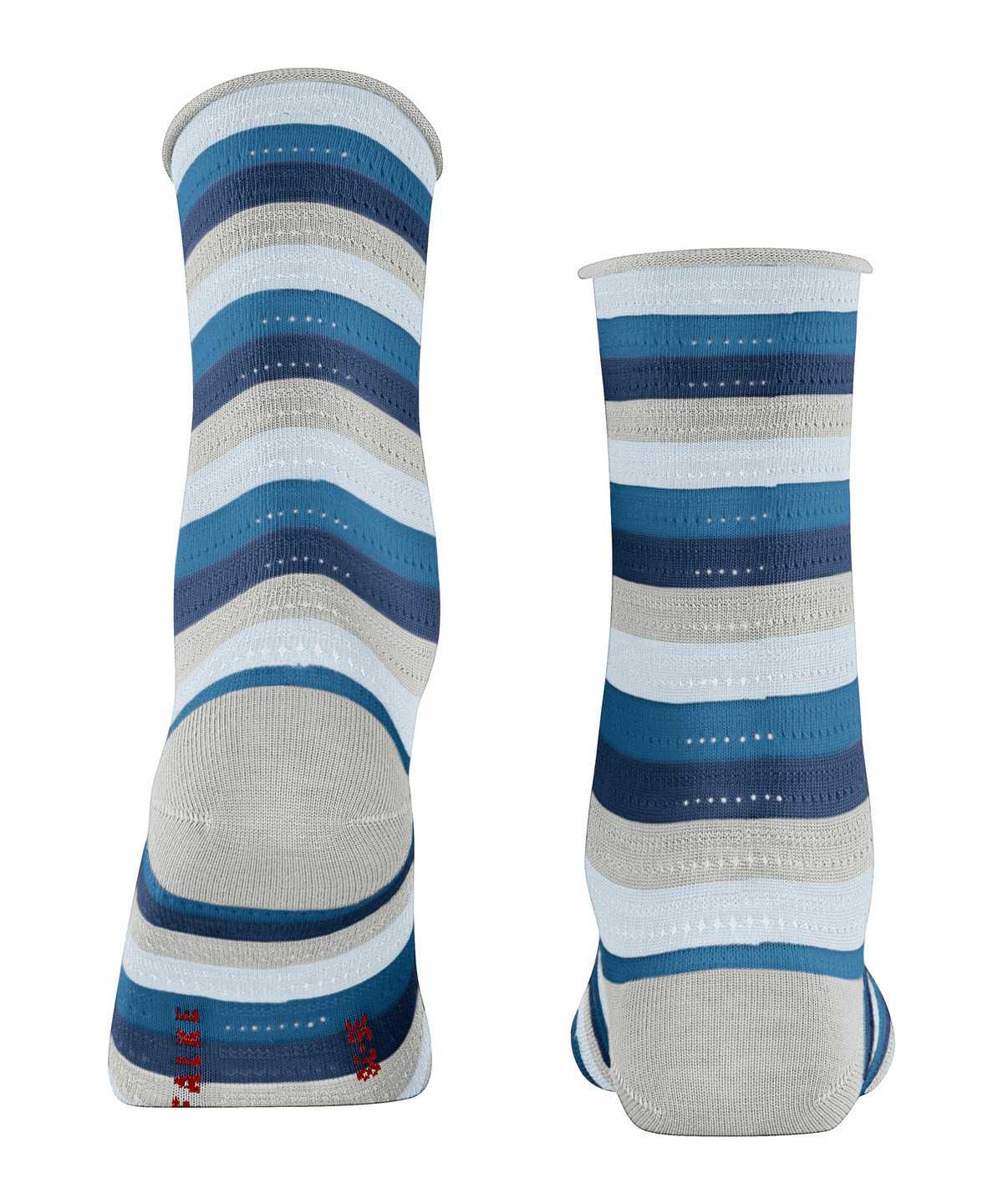 Skarpetki Falke Dopamine Stripe Socks Damskie Szare | AHKMPR-569