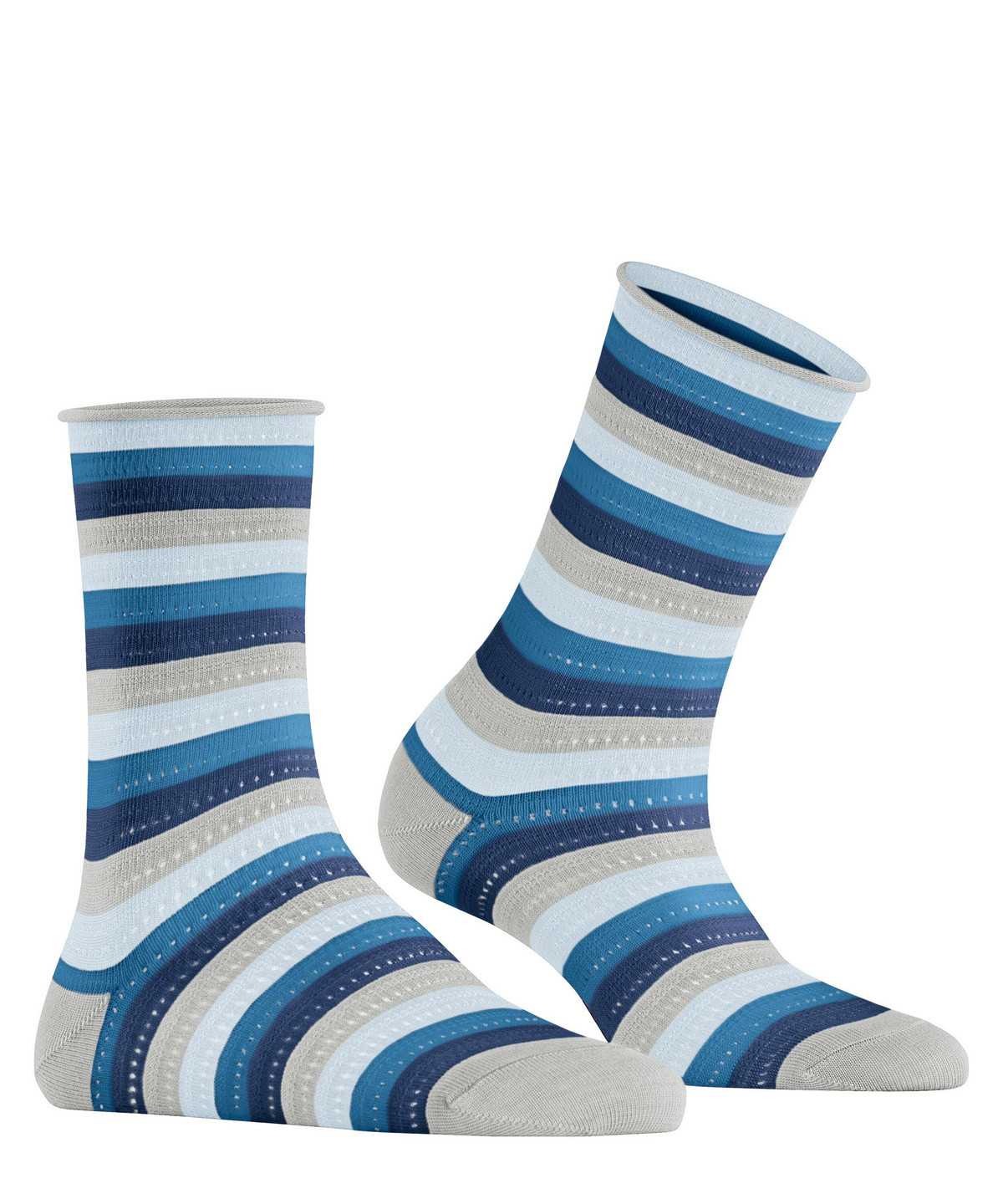 Skarpetki Falke Dopamine Stripe Socks Damskie Szare | AHKMPR-569