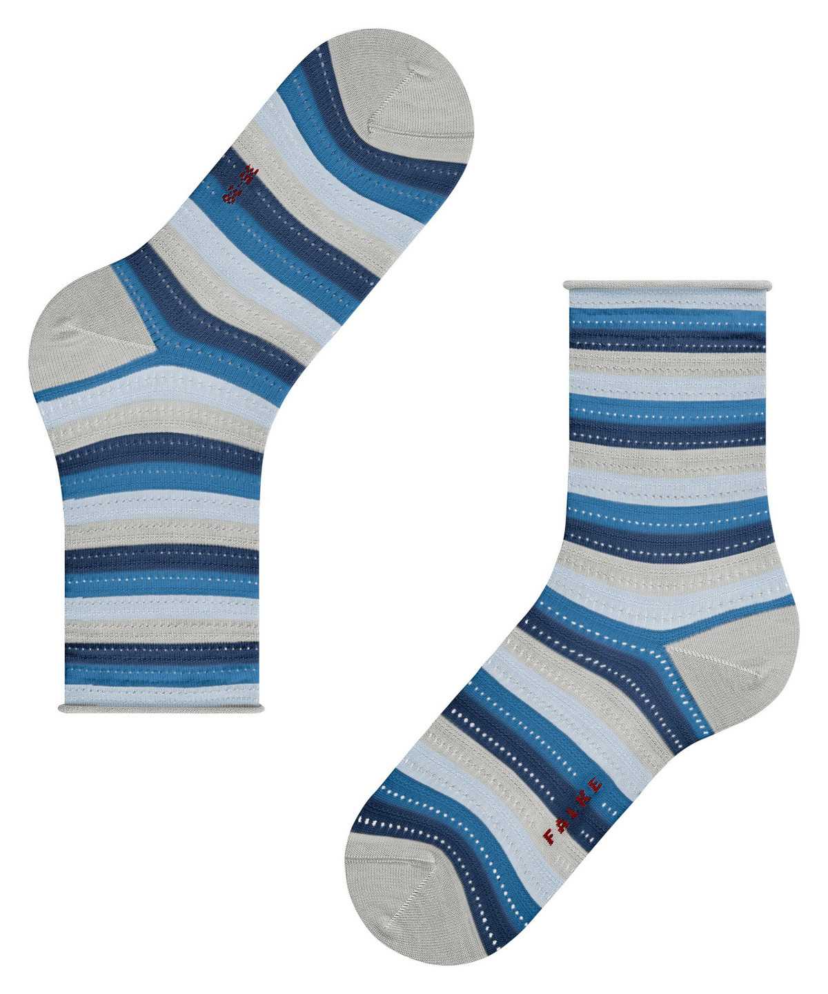 Skarpetki Falke Dopamine Stripe Socks Damskie Szare | AHKMPR-569