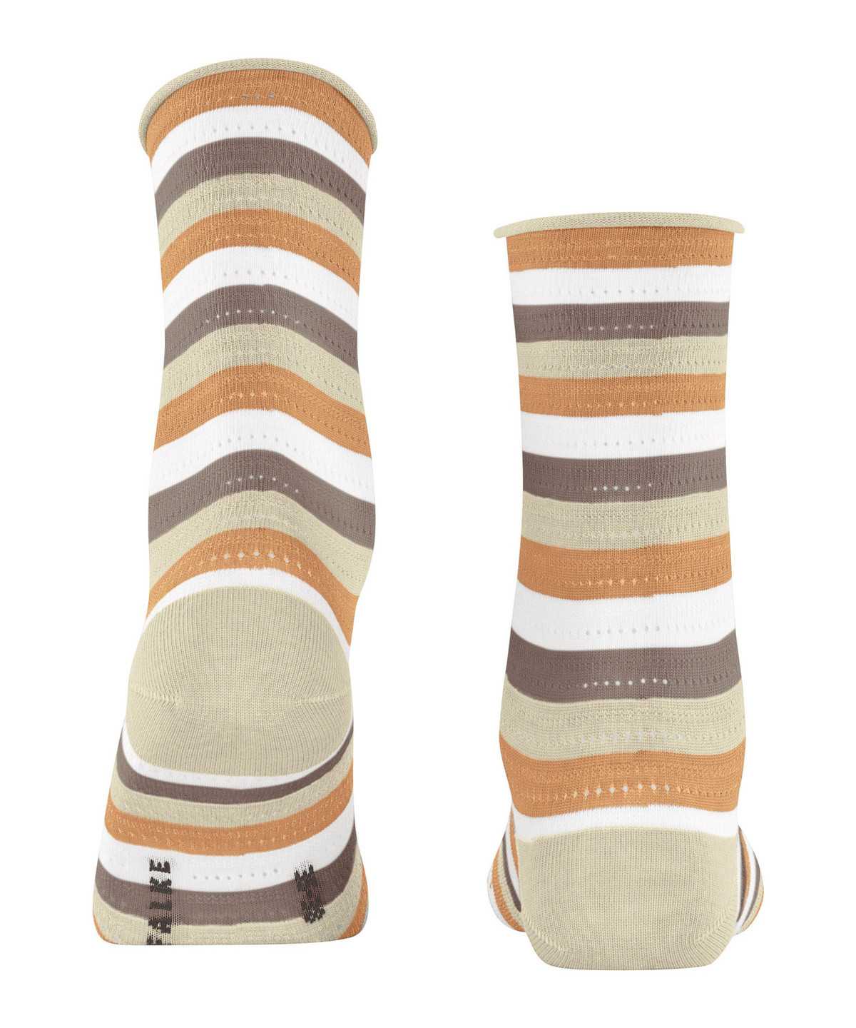 Skarpetki Falke Dopamine Stripe Socks Damskie Beżowe | SYUORB-315