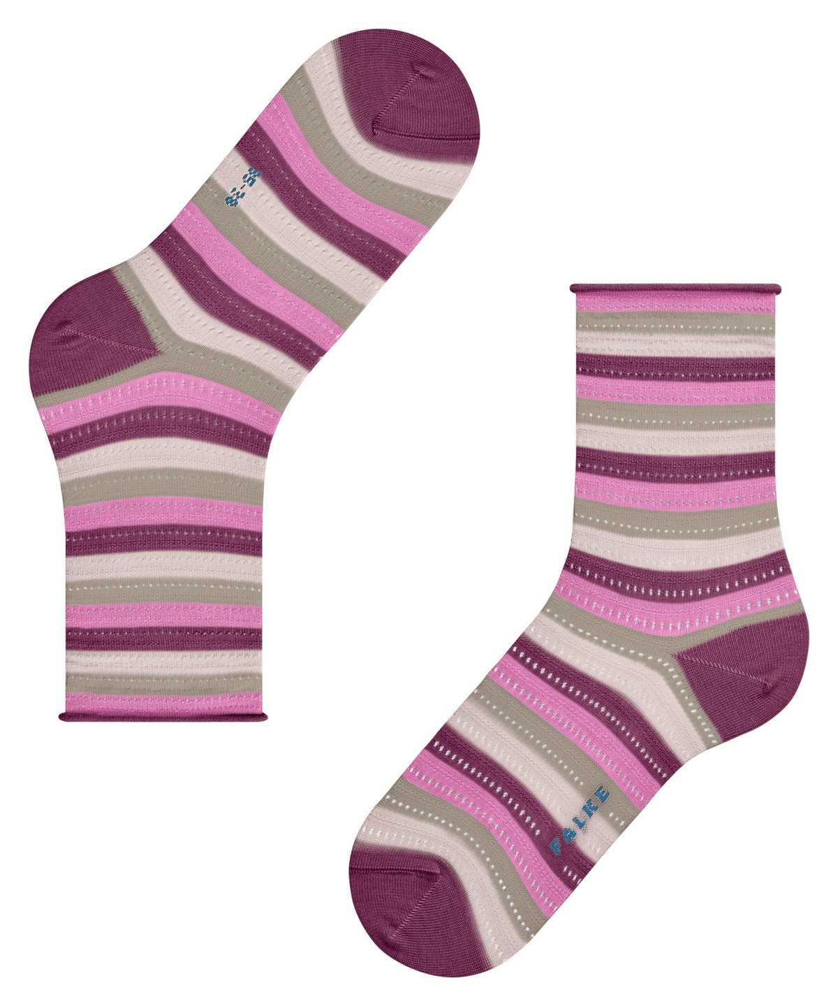 Skarpetki Falke Dopamine Stripe Socks Damskie Fioletowe | RGYUVL-578