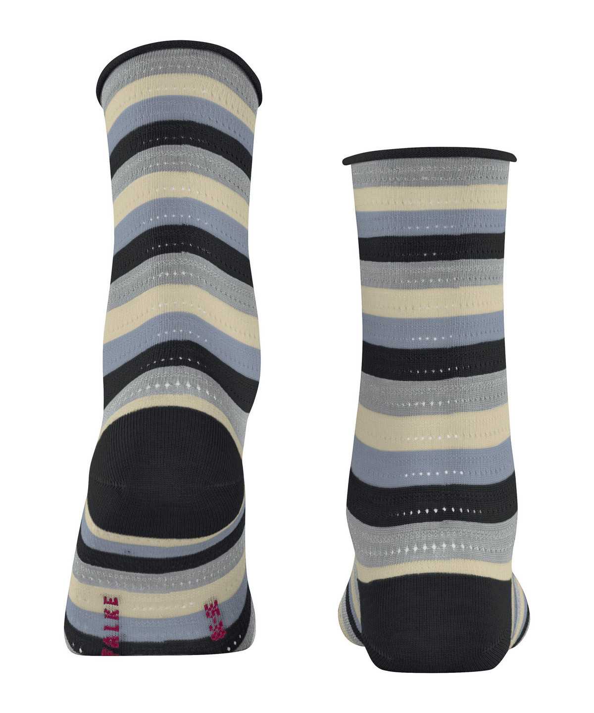 Skarpetki Falke Dopamine Stripe Socks Damskie Czarne | SDOPCG-193