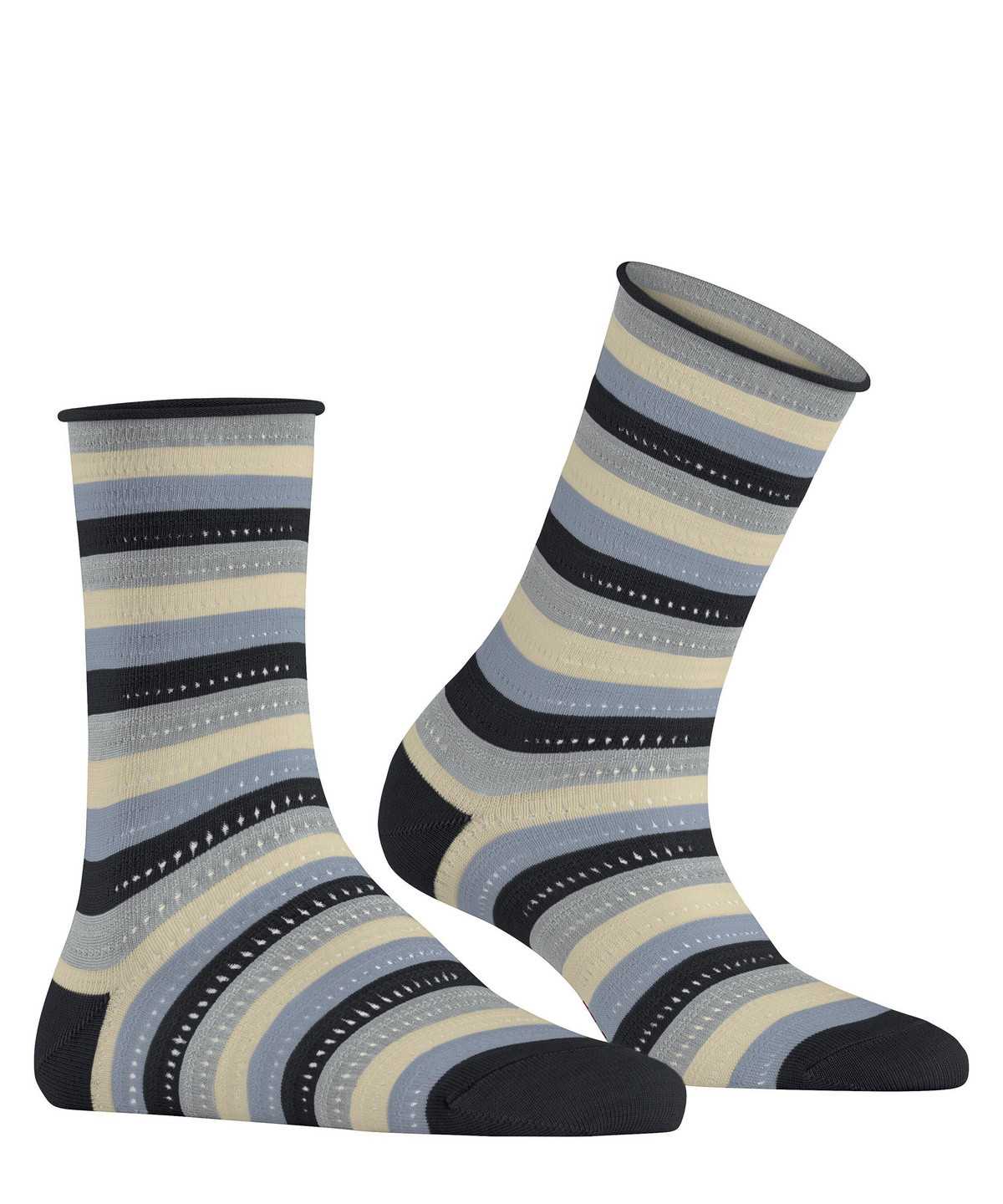 Skarpetki Falke Dopamine Stripe Socks Damskie Czarne | SDOPCG-193