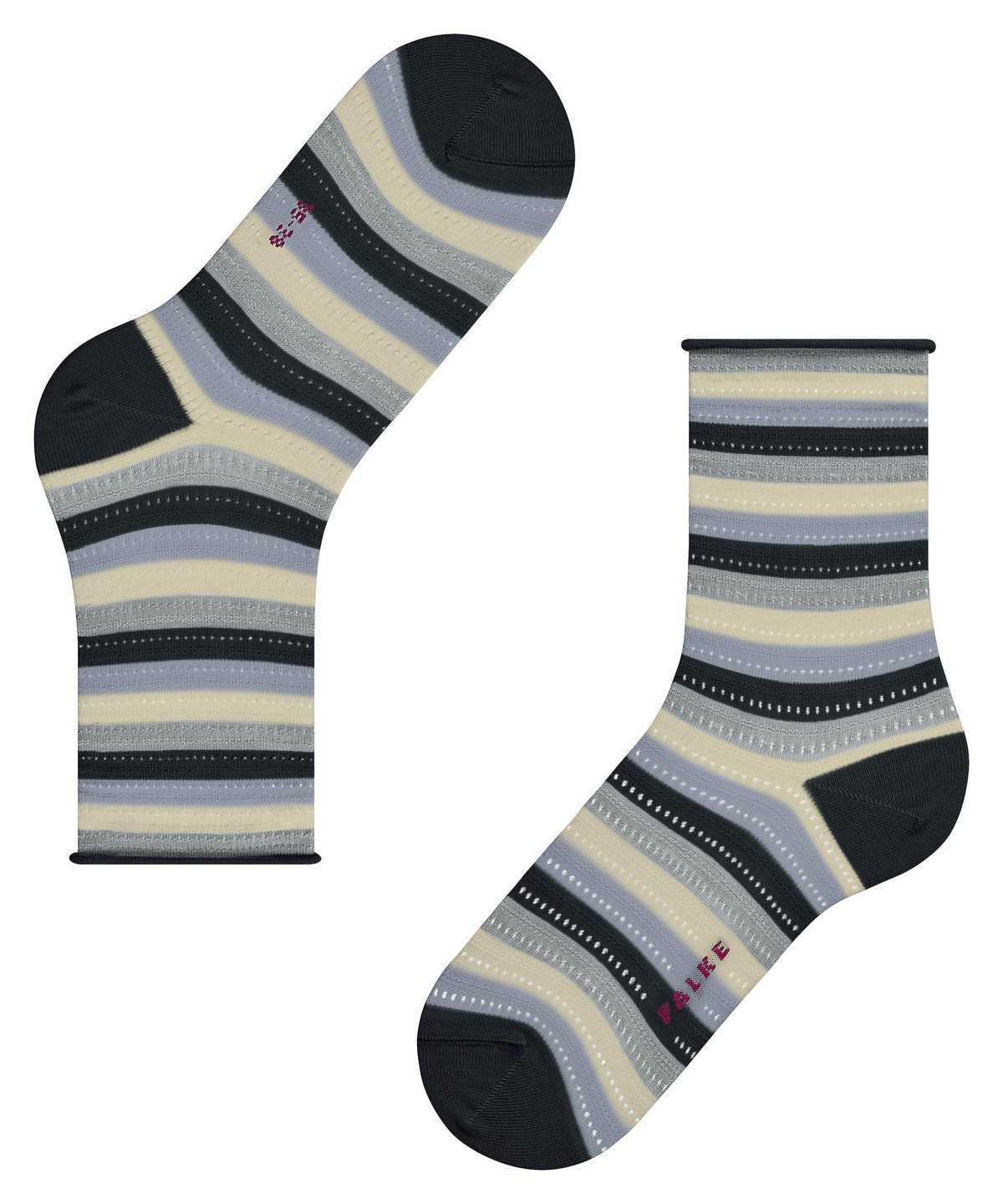 Skarpetki Falke Dopamine Stripe Socks Damskie Czarne | SDOPCG-193