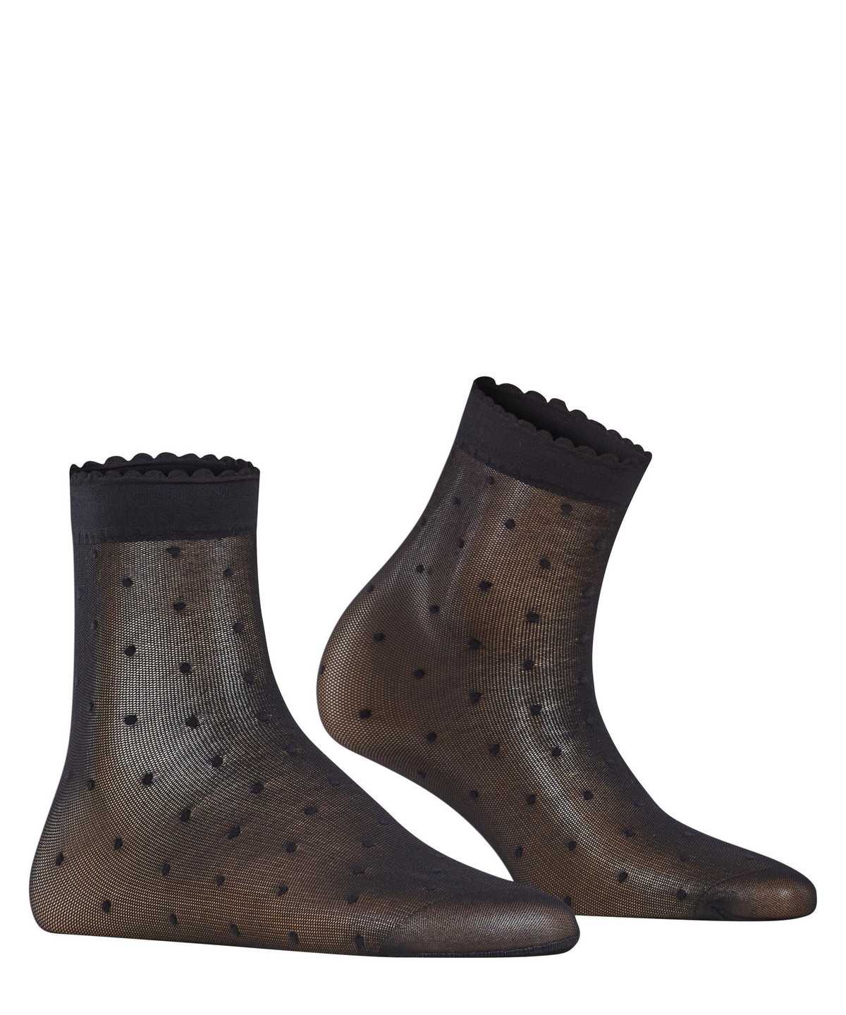 Skarpetki Falke Dot 15 DEN Ankle socks Damskie Czarne | LXEKQG-253