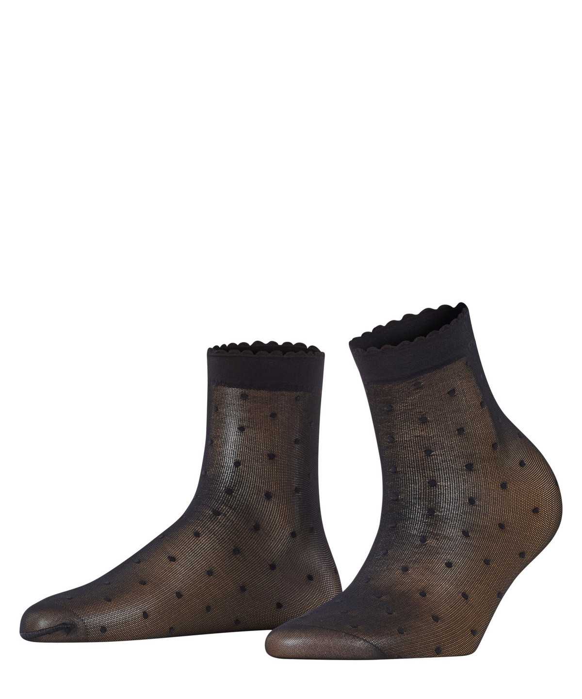 Skarpetki Falke Dot 15 DEN Ankle socks Damskie Czarne | LXEKQG-253