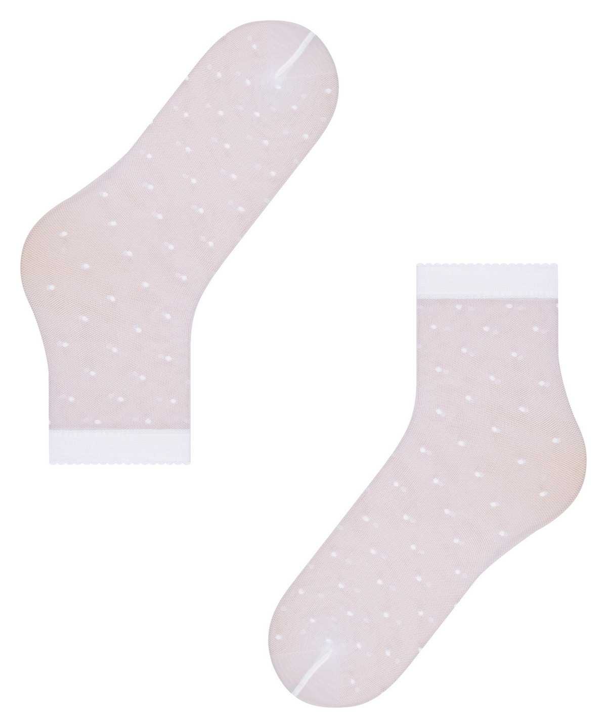 Skarpetki Falke Dot 15 DEN Ankle socks Damskie Białe | YSPLDV-324