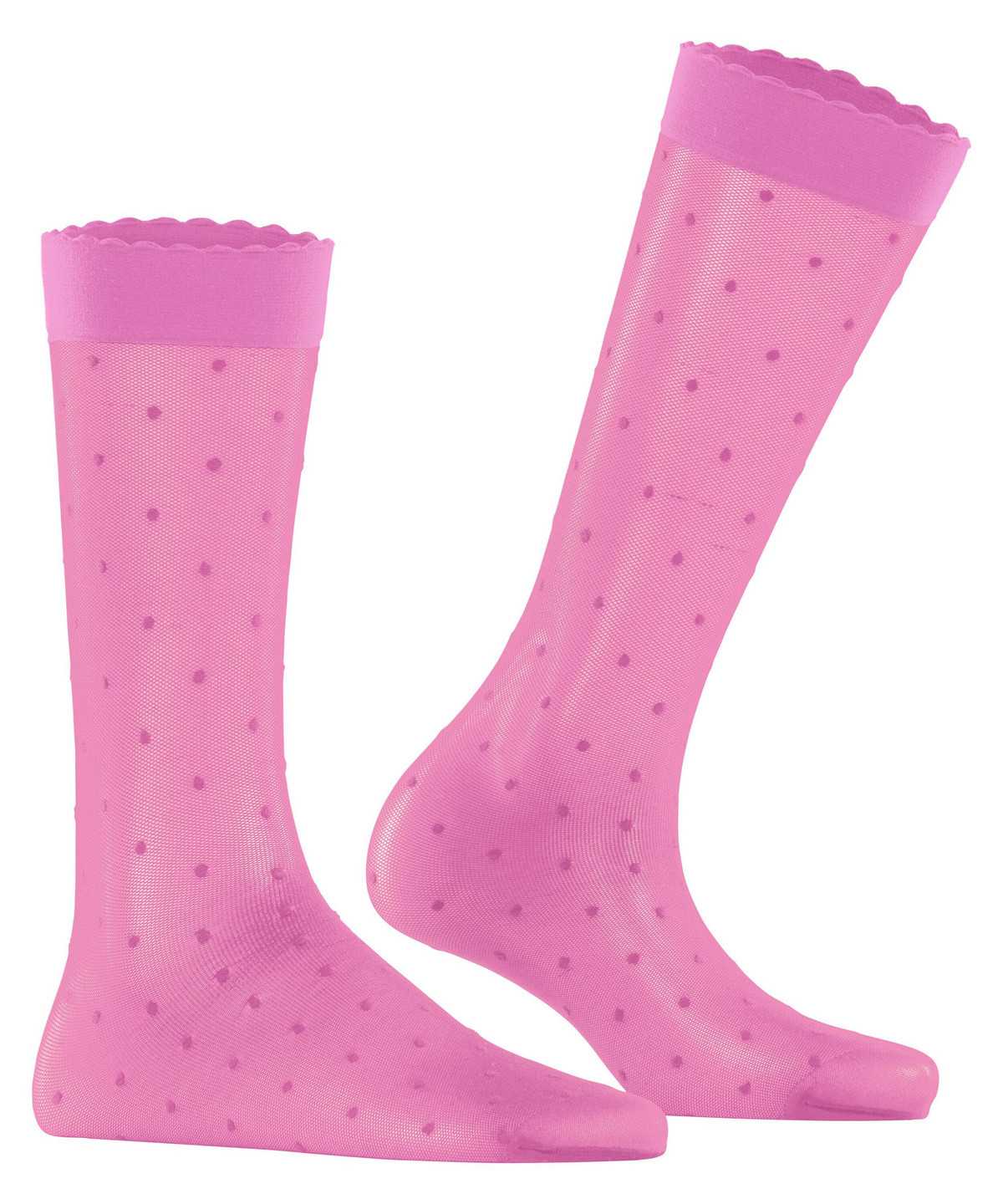 Skarpetki Falke Dot 15 DEN Knee-high Socks Damskie Czerwone | QRYOKH-298