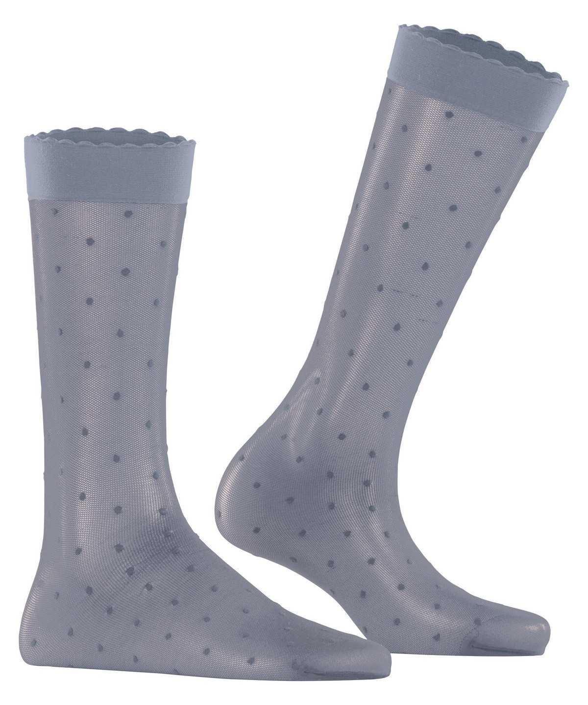 Skarpetki Falke Dot 15 DEN Knee-high Socks Damskie Szare | FBQITD-152