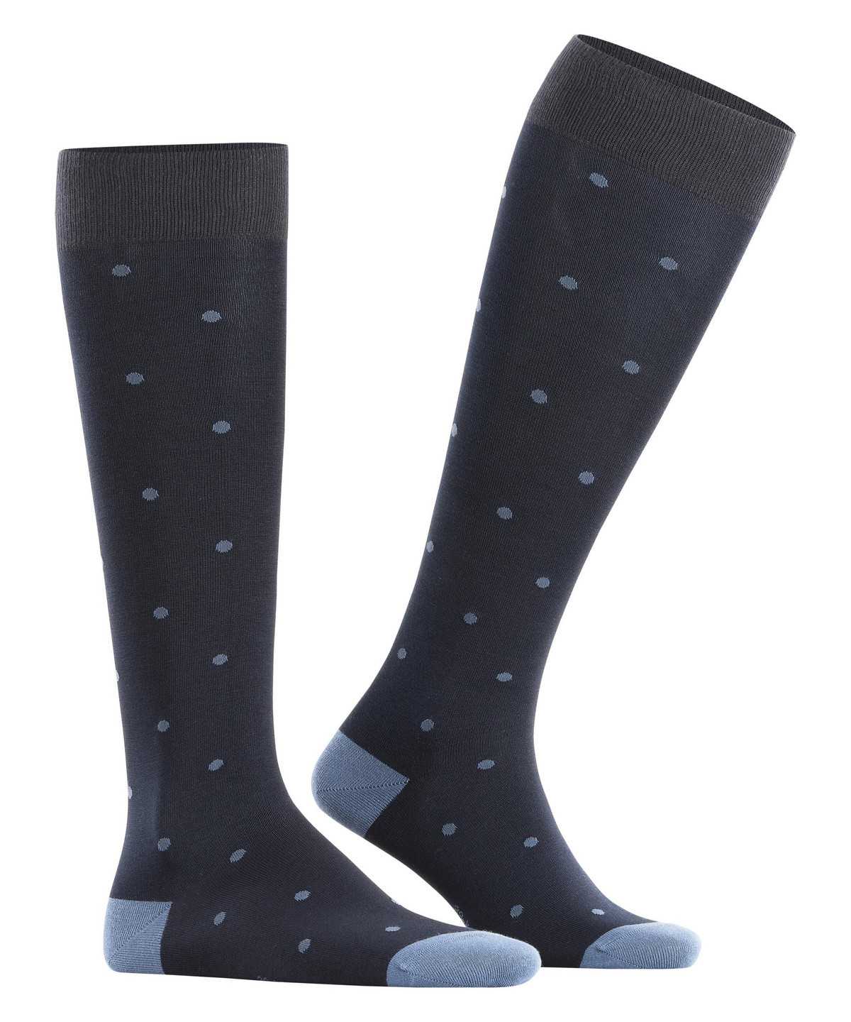 Skarpetki Falke Dot Knee-high Socks Męskie Niebieskie | JLDTIV-258