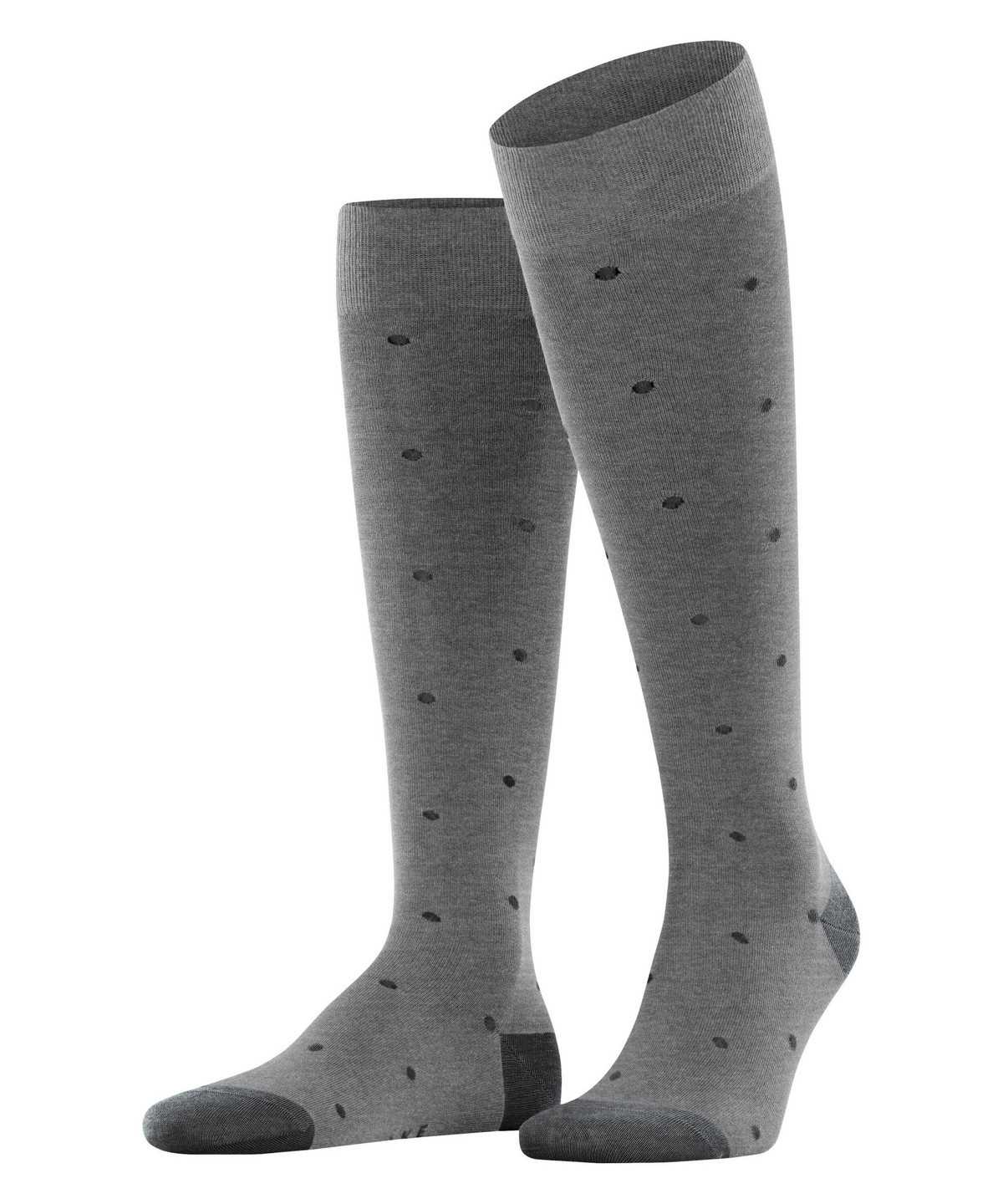 Skarpetki Falke Dot Knee-high Socks Męskie Szare | MXENHJ-401