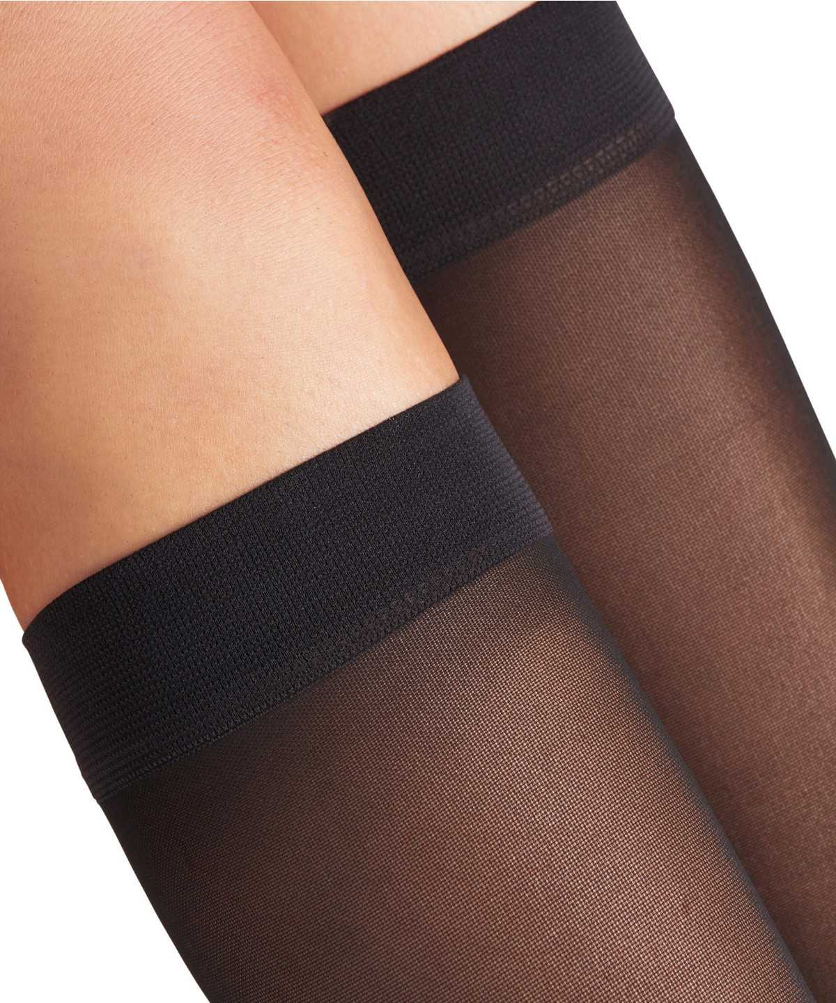 Skarpetki Falke Energize 30 DEN Knee-high Socks Damskie Czarne | OMXBZW-817