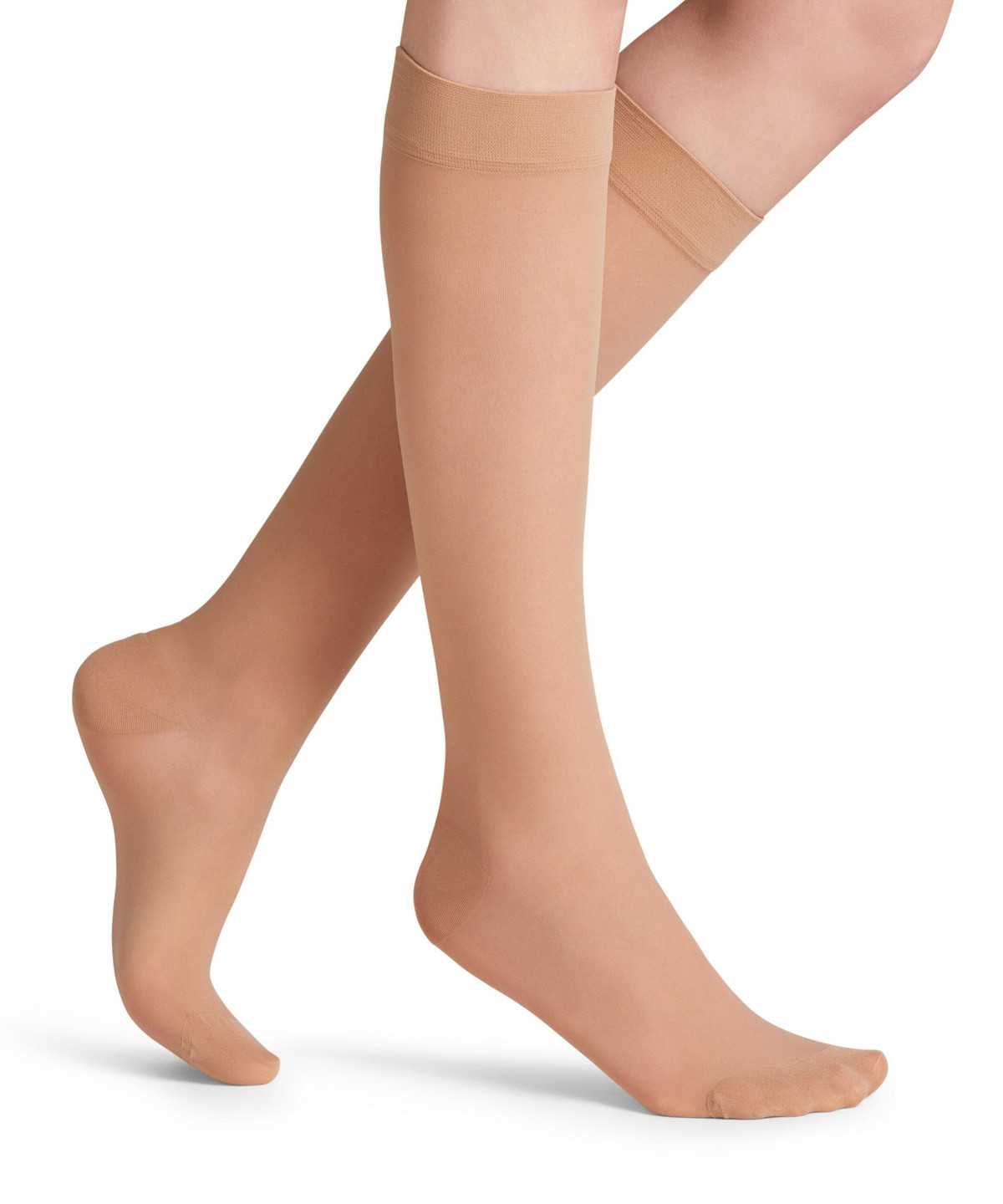 Skarpetki Falke Energize 30 DEN Knee-high Socks Damskie Beżowe | IUXYZD-859