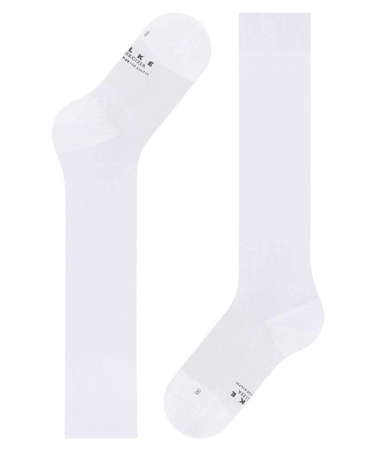 Skarpetki Falke Energizer Knee-high Socks Damskie Białe | JSDUFM-804