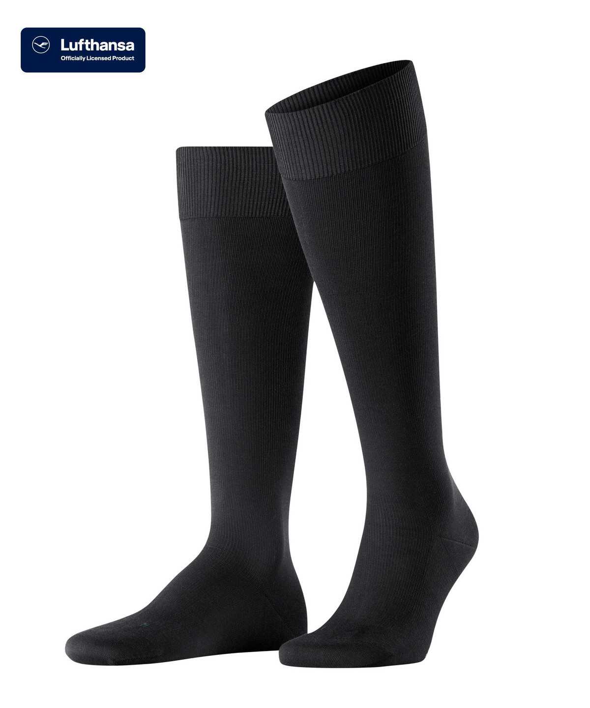 Skarpetki Falke Energizing Cotton Knee-high Socks Męskie Czarne | JQEUTS-514