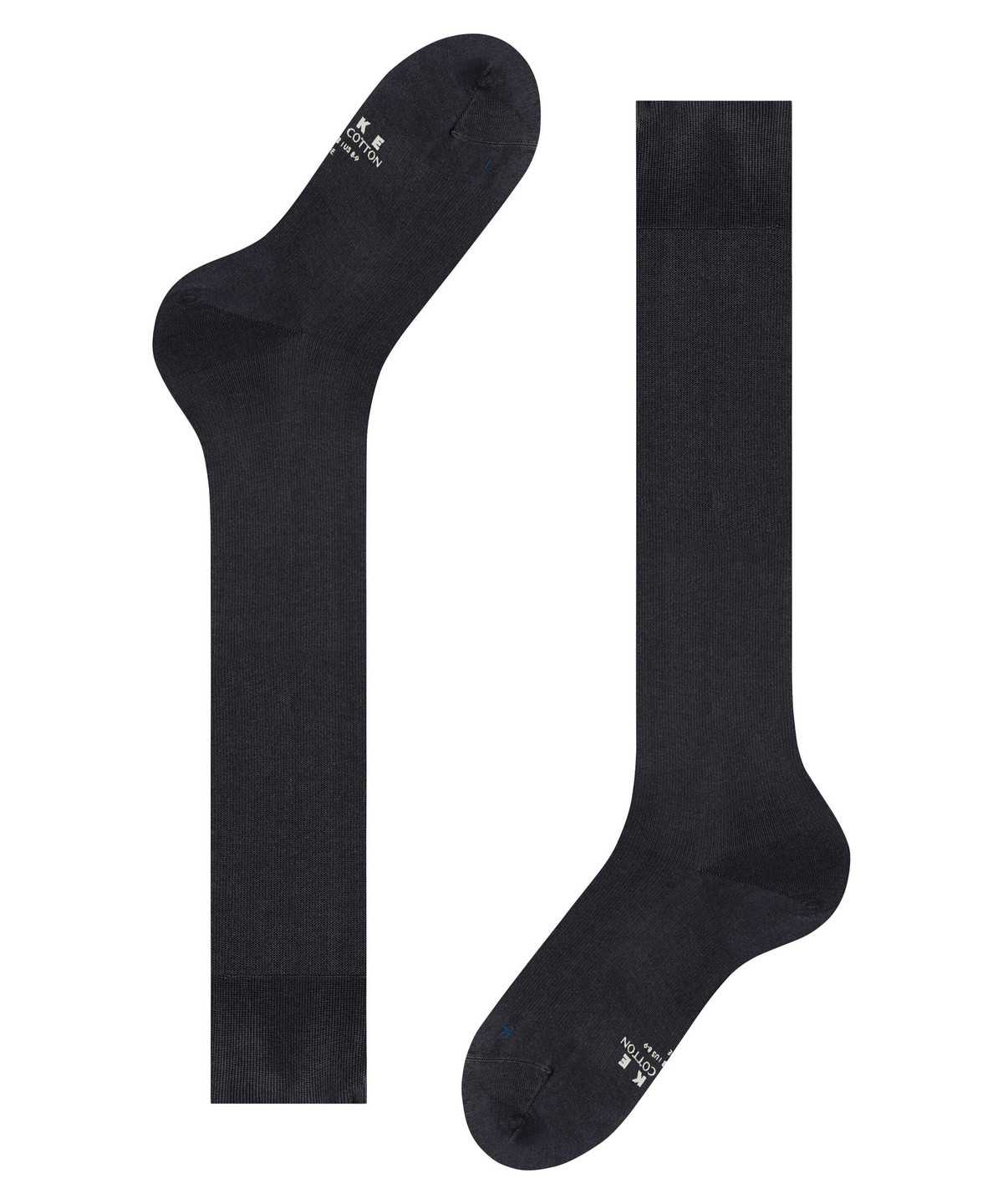 Skarpetki Falke Energizing Cotton Knee-high Socks Męskie Niebieskie | QSGPFD-690