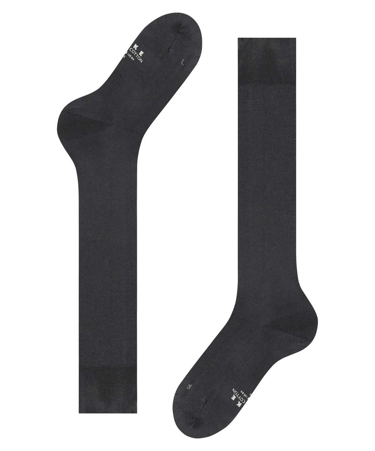 Skarpetki Falke Energizing Cotton Knee-high Socks Męskie Szare | IYENVR-823