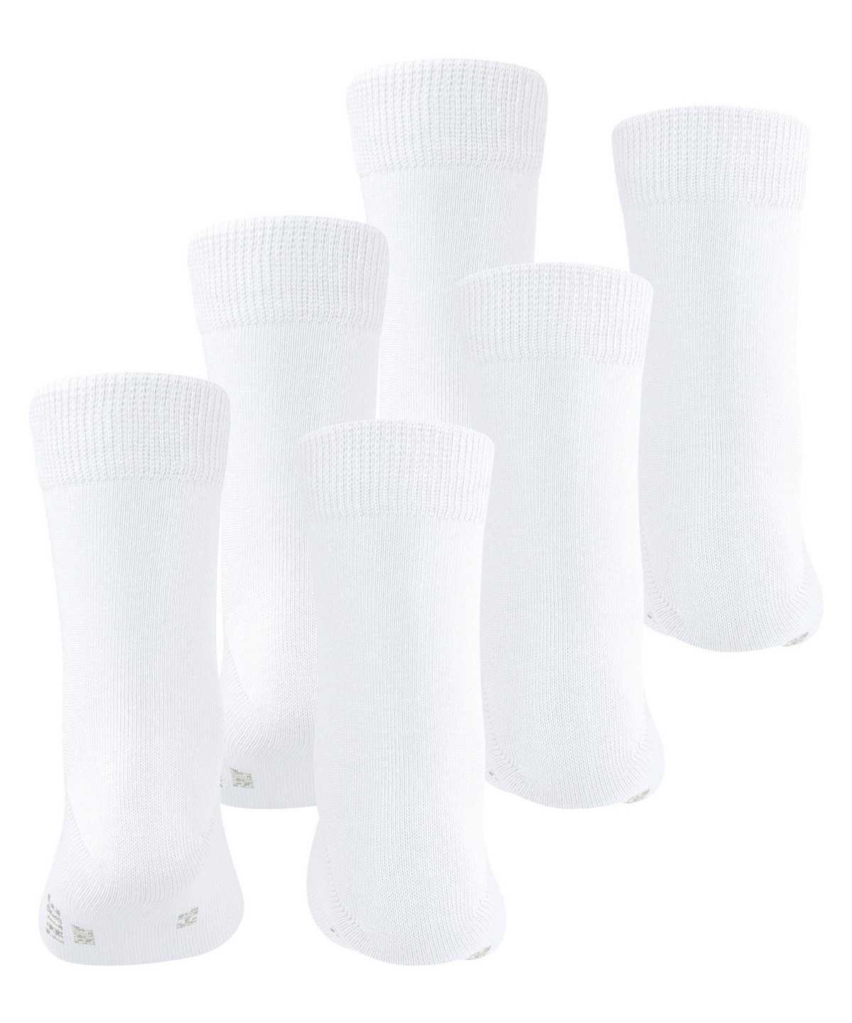 Skarpetki Falke Family 3-Pack Socks Dziecięce Białe | DMFBPG-081