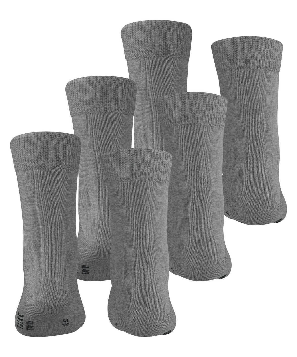 Skarpetki Falke Family 3-Pack Socks Dziecięce Szare | KFMVLO-176