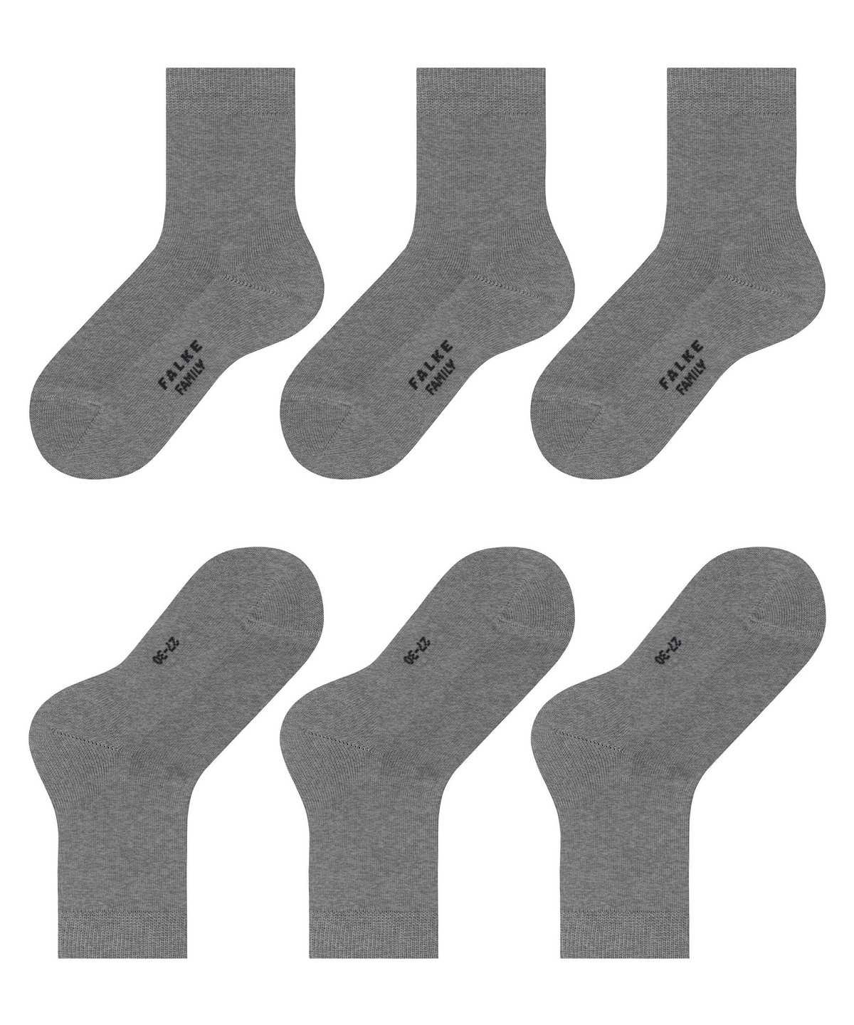 Skarpetki Falke Family 3-Pack Socks Dziecięce Szare | KFMVLO-176