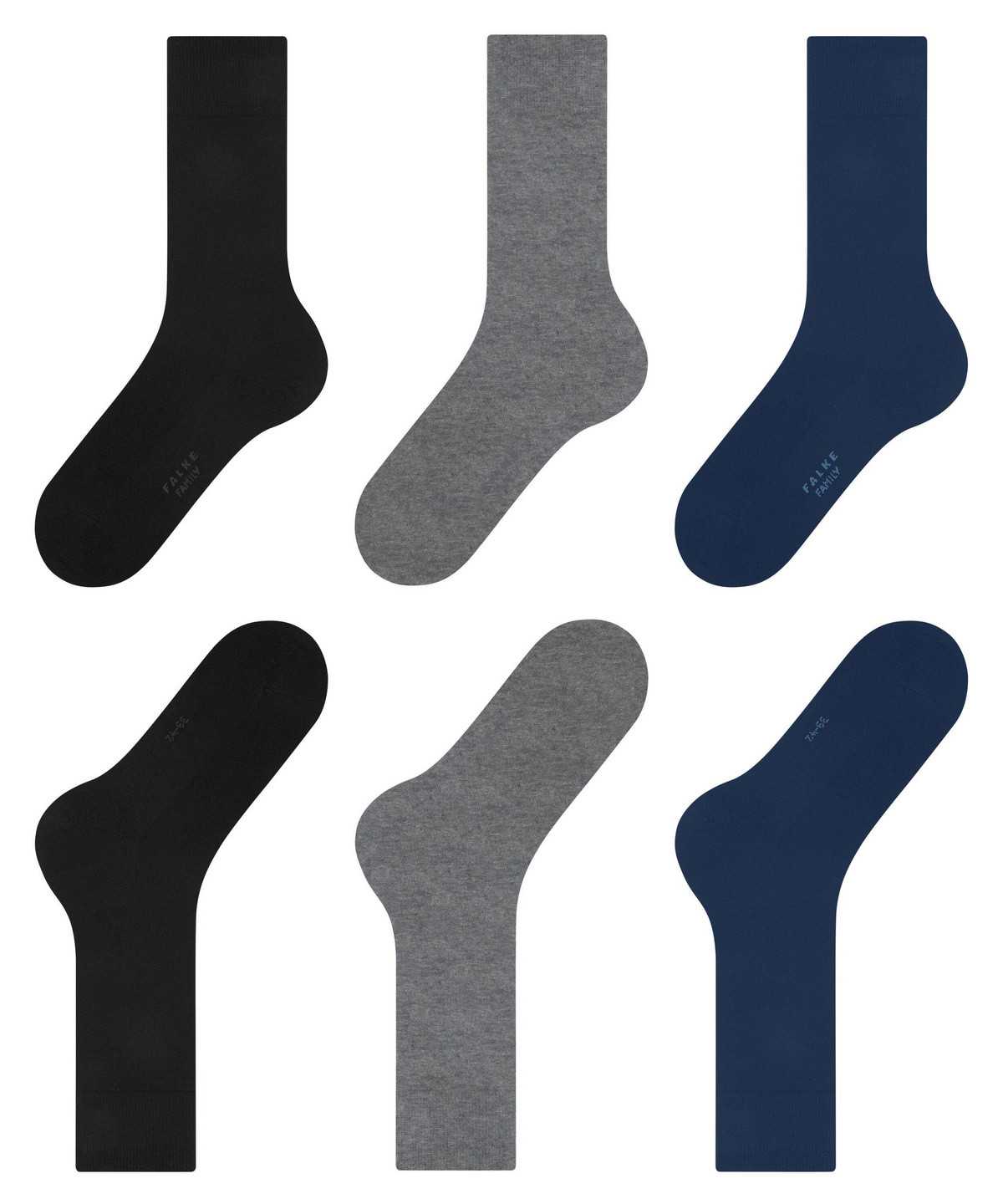 Skarpetki Falke Family 3-Pack Socks Męskie Multicolored | YQOVHN-463