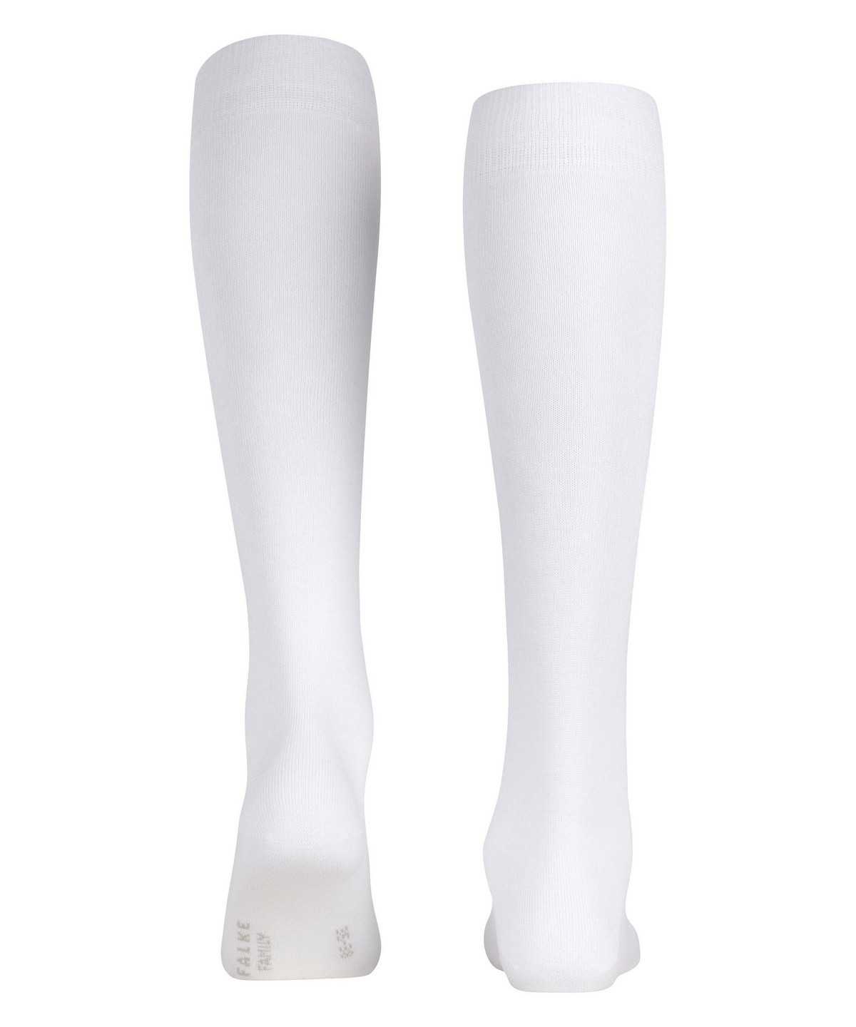 Skarpetki Falke Family Knee-high Socks Damskie Białe | DCUEWG-310