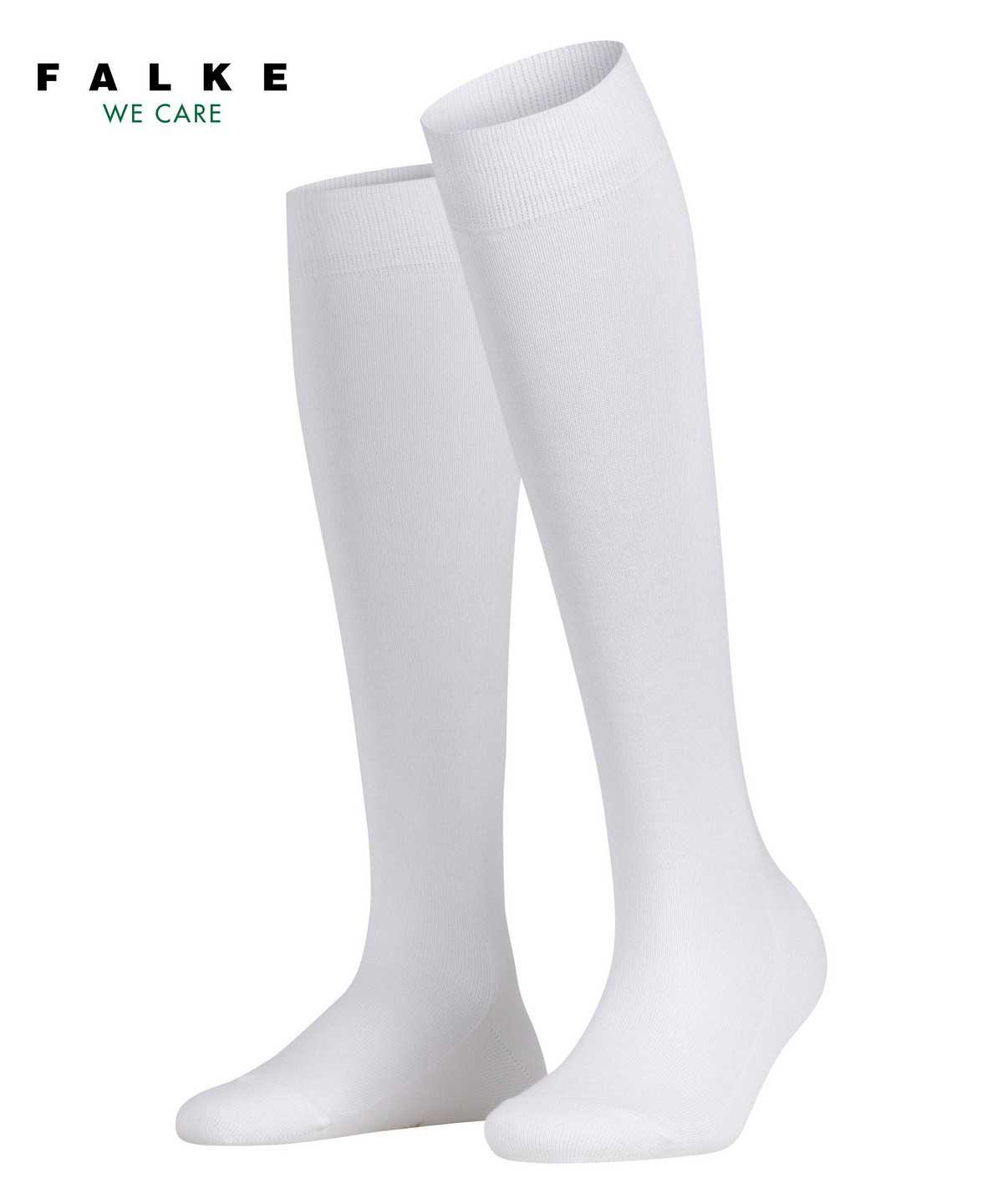 Skarpetki Falke Family Knee-high Socks Damskie Białe | DCUEWG-310