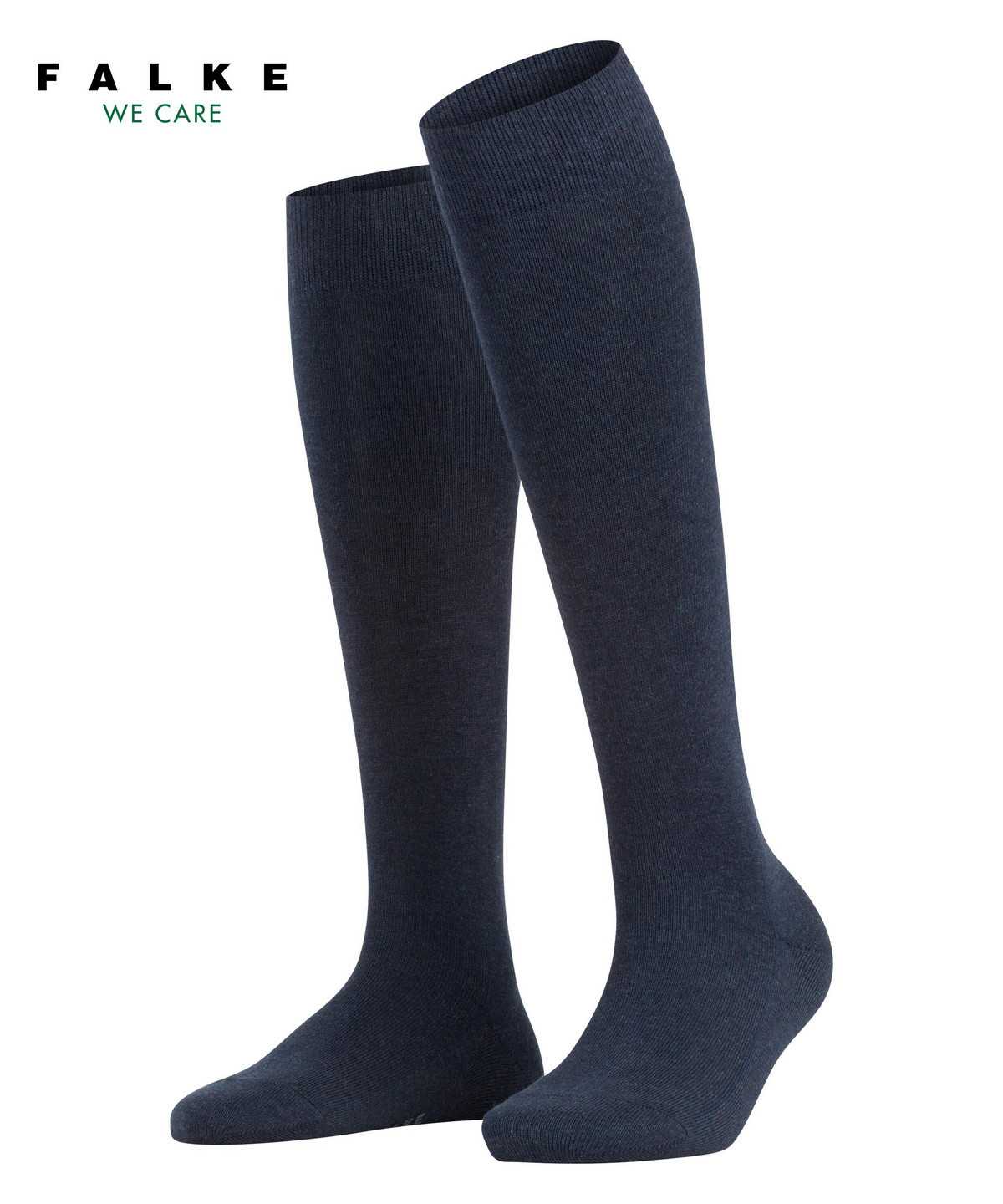 Skarpetki Falke Family Knee-high Socks Damskie Niebieskie | JLQMPR-610