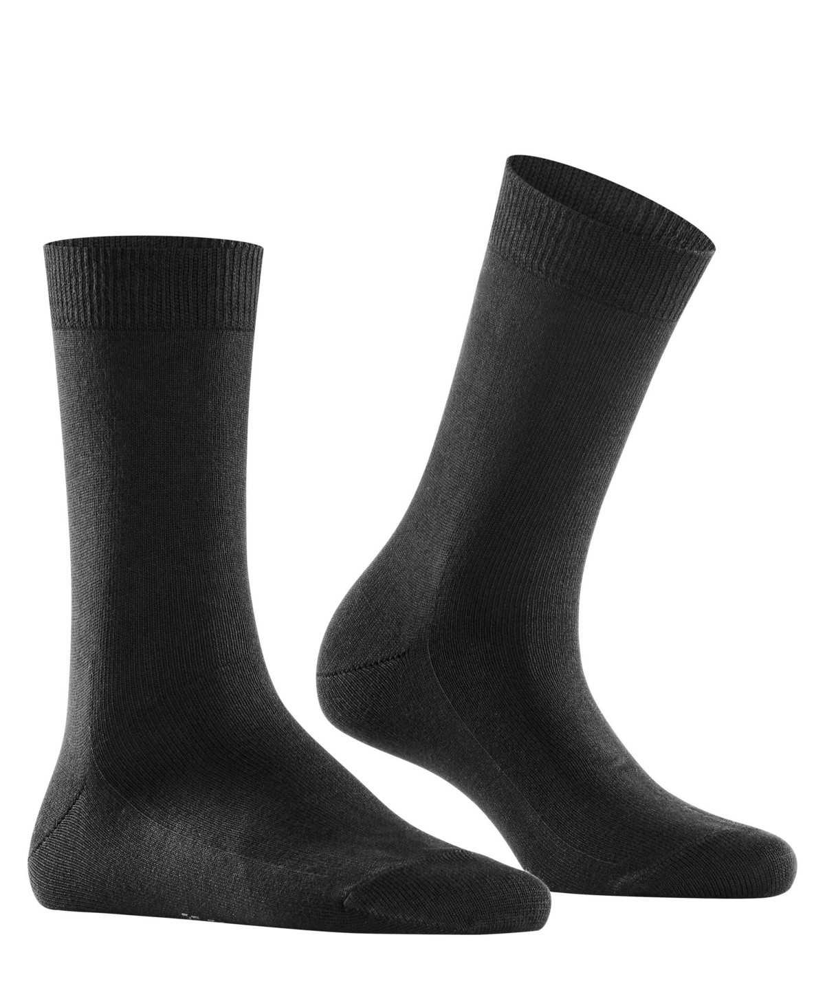 Skarpetki Falke Family Socks Damskie Czarne | JVBAOC-436