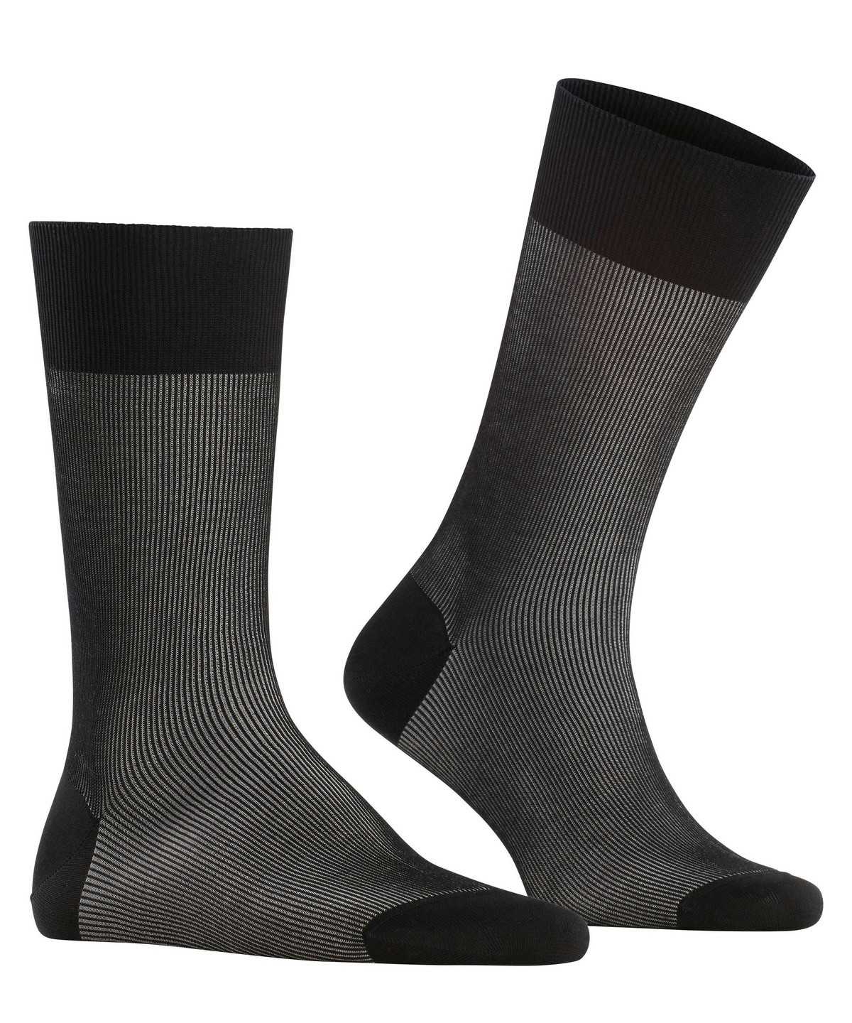 Skarpetki Falke Fine Shadow Socks Męskie Czarne | KWTASF-859