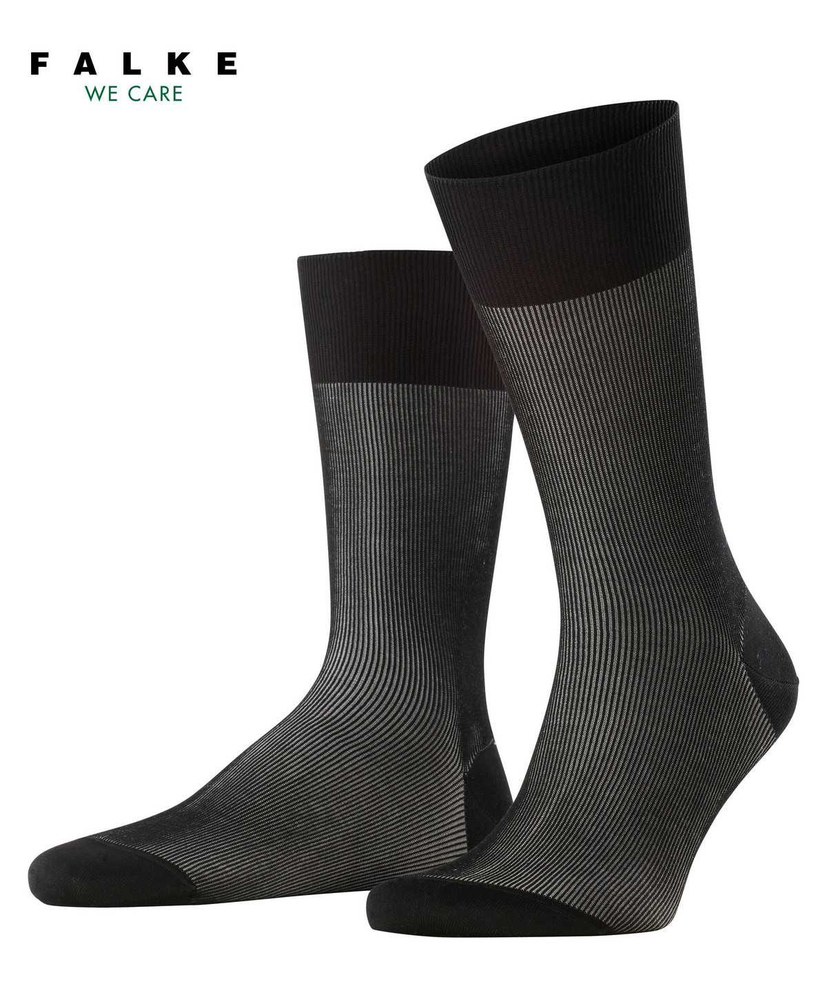 Skarpetki Falke Fine Shadow Socks Męskie Czarne | KWTASF-859