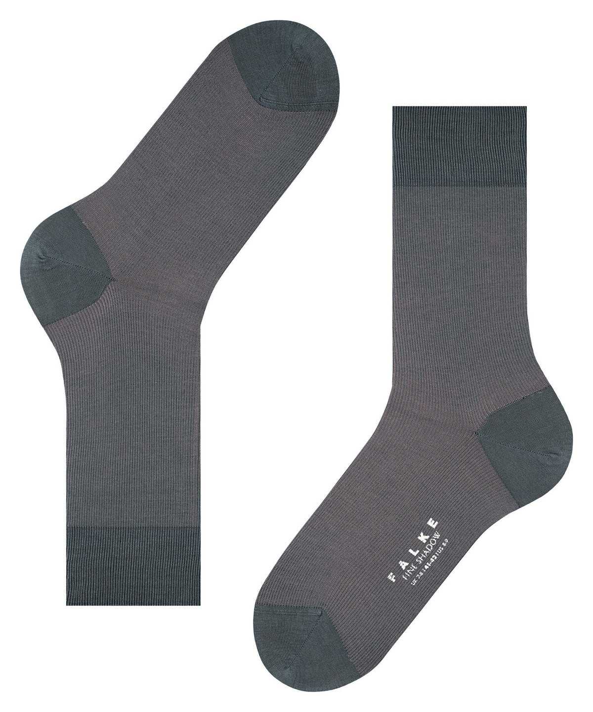 Skarpetki Falke Fine Shadow Socks Męskie Szare | QYDOXT-976