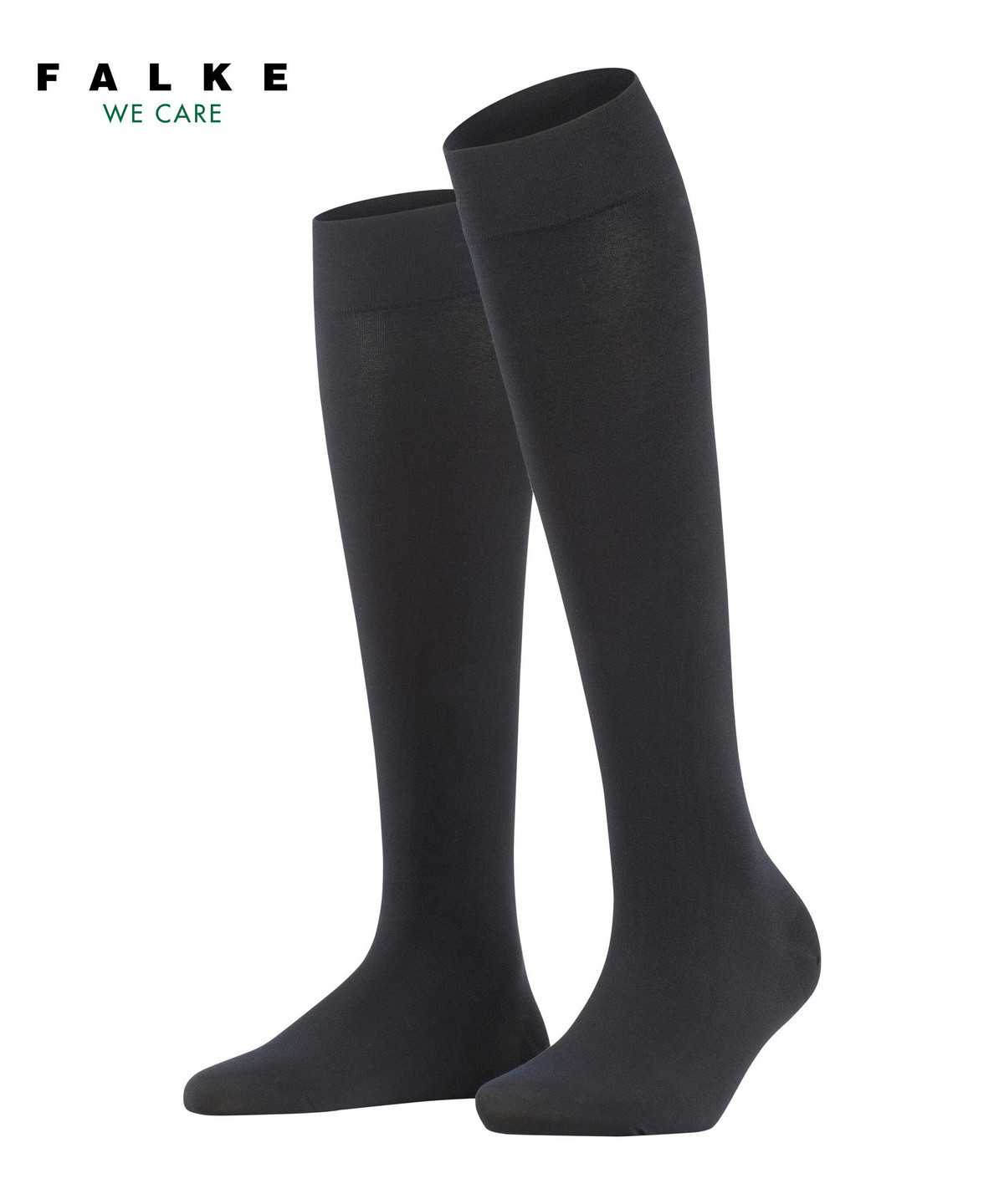 Skarpetki Falke Fine Softness 50 DEN Knee-high Socks Damskie Czarne | HRYUMP-127