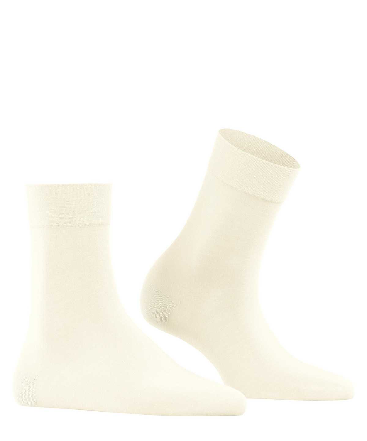 Skarpetki Falke Fine Softness 50 DEN Socks Damskie Białe | QFTDGP-739